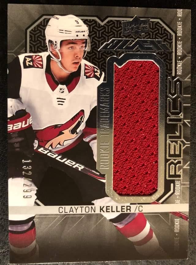 2017-18 UD BLACK CLAYTON KELLER  ROOKIE RELICS #/299 (1 of 2)