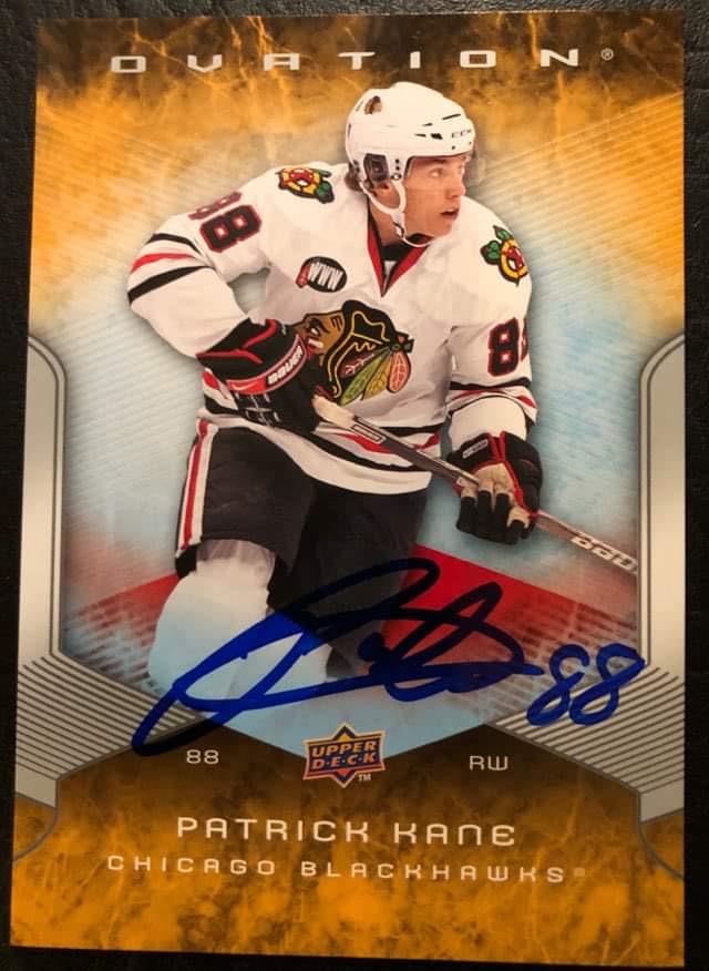 2008-09 UD OVATION PATRICK KANE SIGNED JUMBO RC (1 of 2)