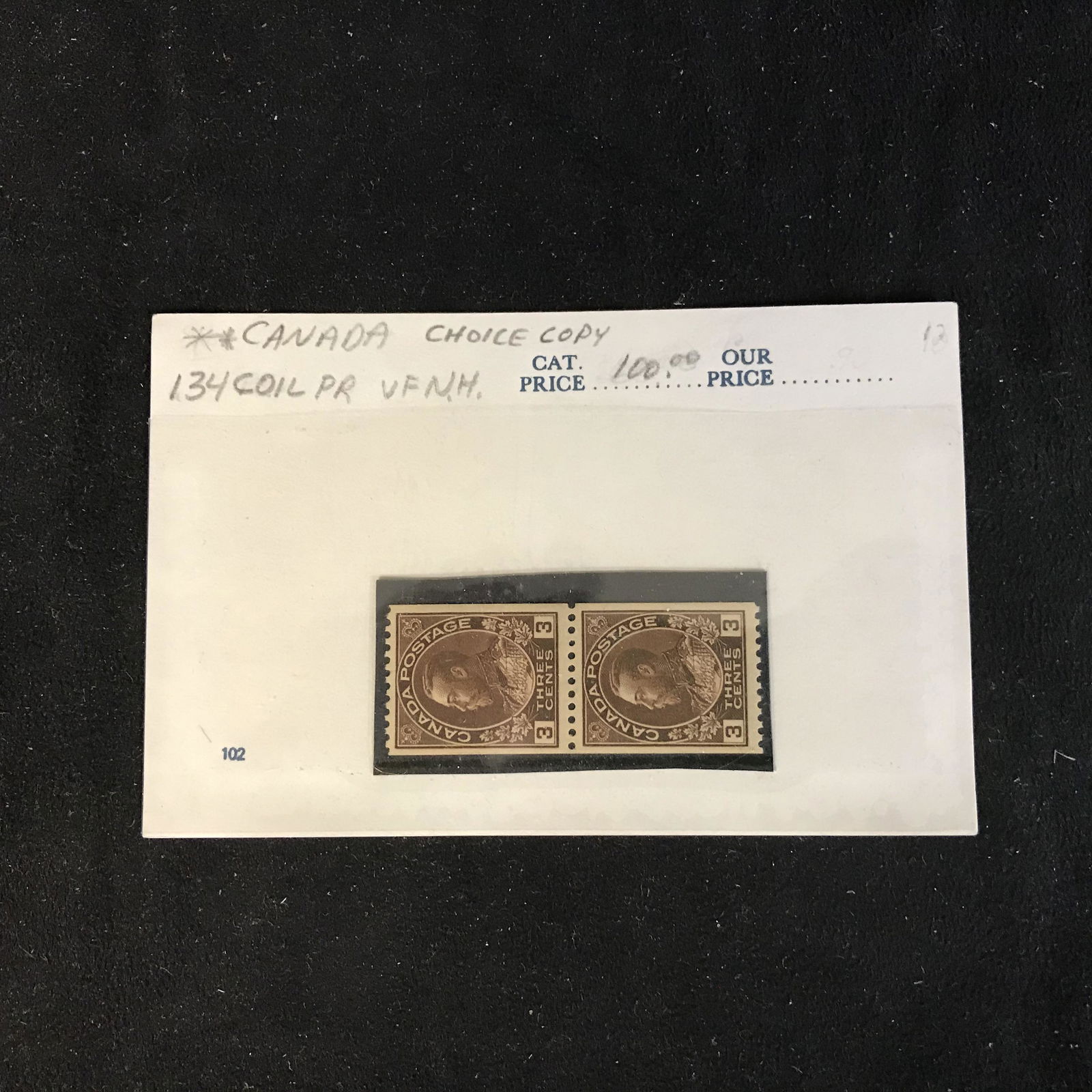 CANADA POSTAGE STAMPS 3 Cents (2 Uncut Stamps Choice (1 of 1)