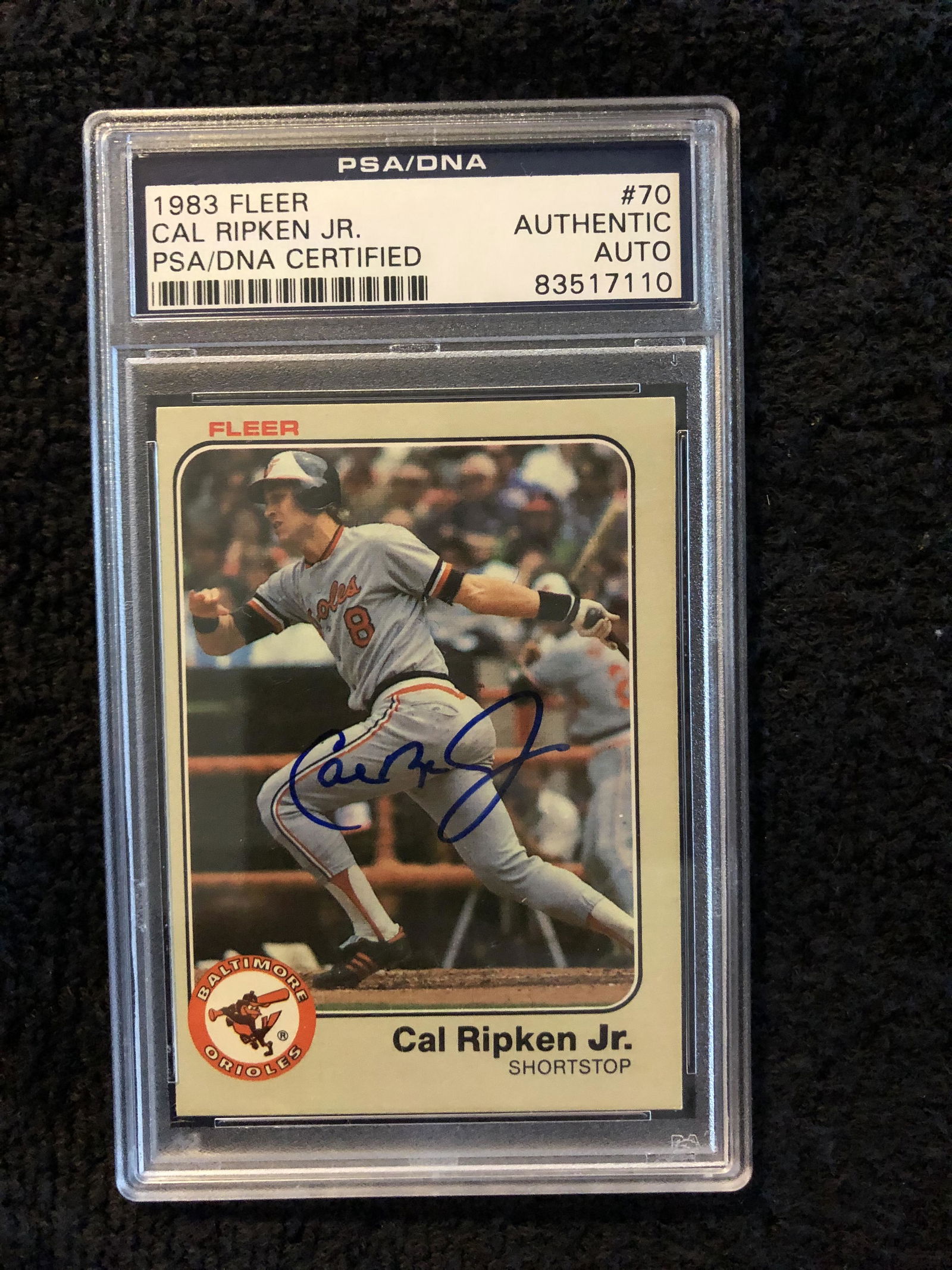 1983 FLEER #70 CAL RIPKEN JR AUTGRAPHED CARD (PSA/DNA) (1 of 2)