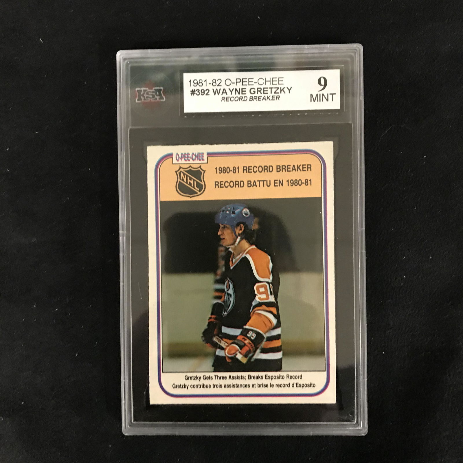 1981-82 O-PEE-CHEE #392 WAYNE GRETZKY Record Breaker (9 (1 of 1)