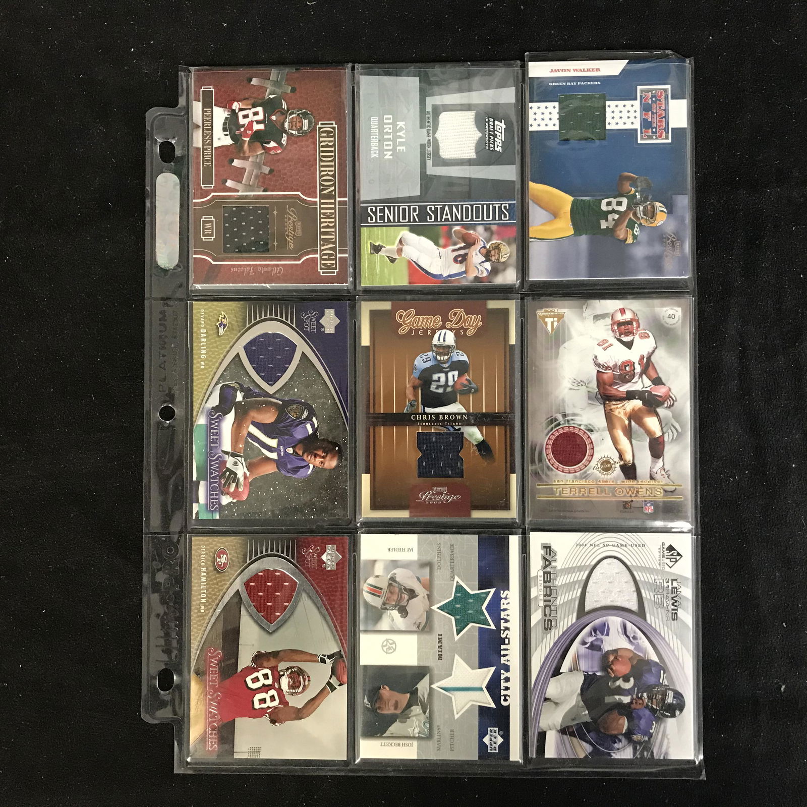 FOOTBALL JERSEY PATCH CARD LOT (1 of 1)