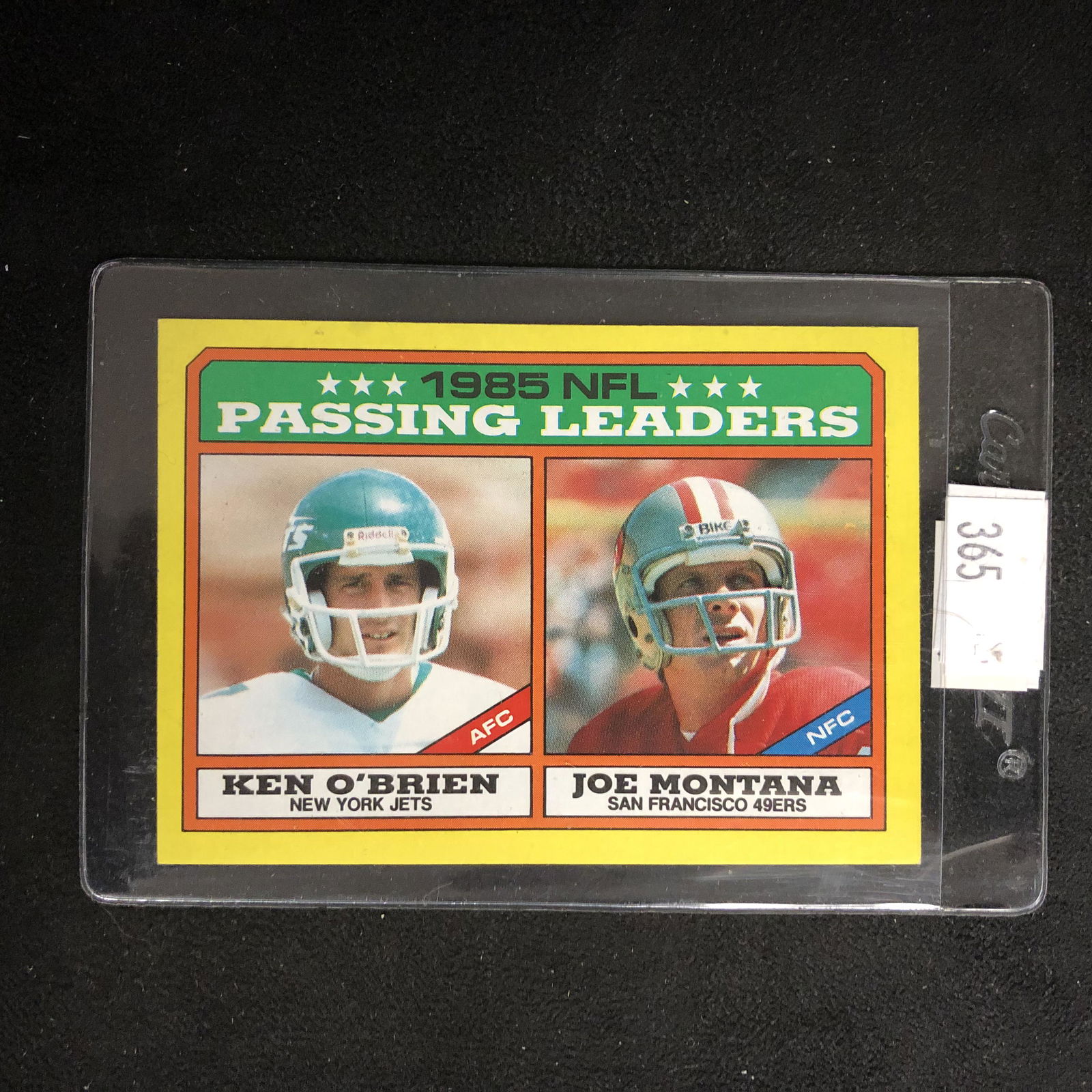 1986 Topps #225 Passing Leaders Joe Montana & Ken (1 of 2)