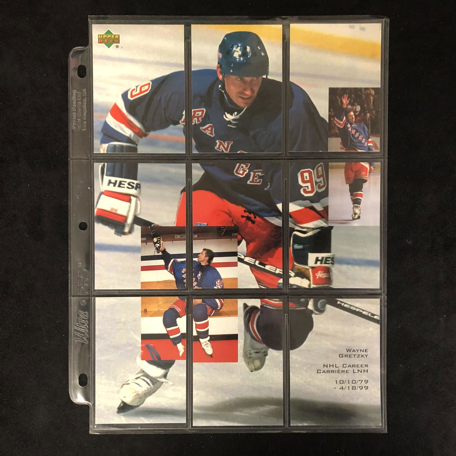 1999 UPPER DECK McDONALD'S WAYNE GRETZKY NHL CAREER (1 of 1)