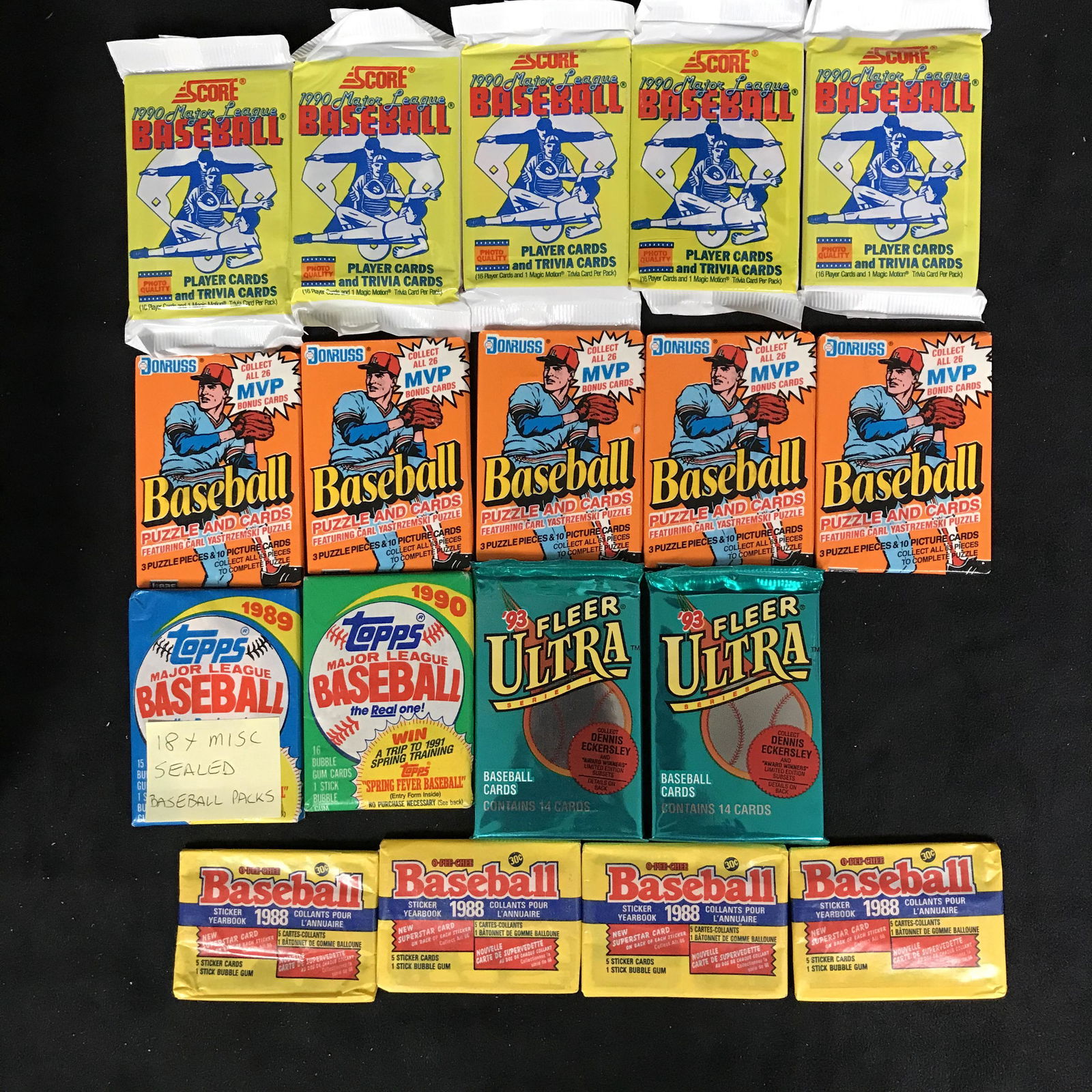 ASSORTED BASEBALL WAX PACKS LOT (1 of 1)
