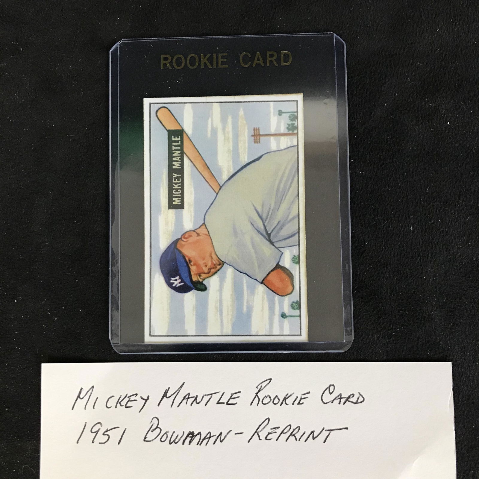 1951 BOWMAN MICKEY MANTLE ROOKIE CARD REPRINT (1 of 1)