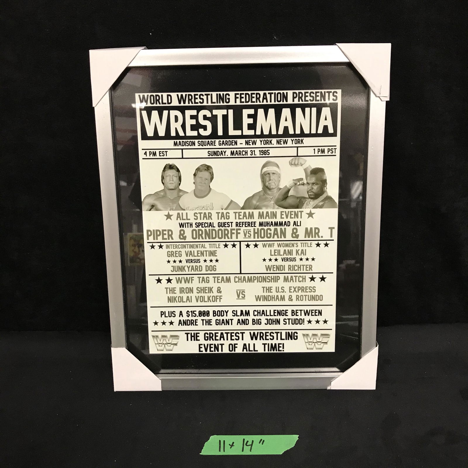 WRESTLEMANIA 11X14 CUSTOM FRAMED POSTER (PIPER & (1 of 1)