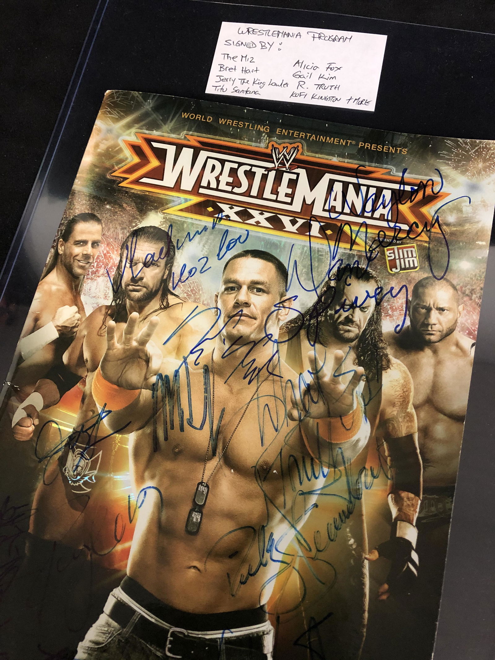 MULTI-SIGNED WRESTLEMANIA XXVI AUTOGRAPHED PROGRAM (1 of 2)