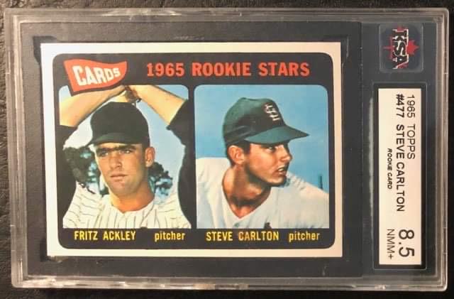 1965 TOPPS #477 STEVE CARLTON RC (KSA 8.5) (1 of 2)