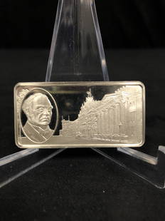 SIR JOHN ABBOTT PRIME MINISTERS STERLING SILVER 1 OUNCE: SIR JOHN ABBOTT PRIME MINISTERS STERLING SILVER 1 OUNCE BARS FRANKLIN MINT 1976