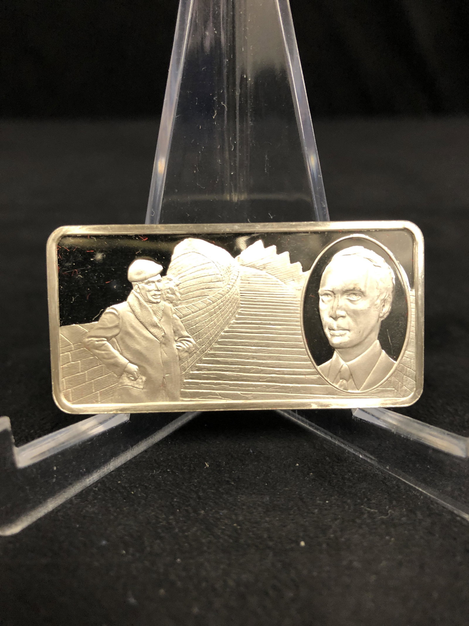 PIERRE ELLIOT TRUDEAU PRIME MINISTERS STERLING SILVER 1: PIERRE ELLIOT TRUDEAU PRIME MINISTERS STERLING SILVER 1 OUNCE BARS FRANKLIN MINT 1976