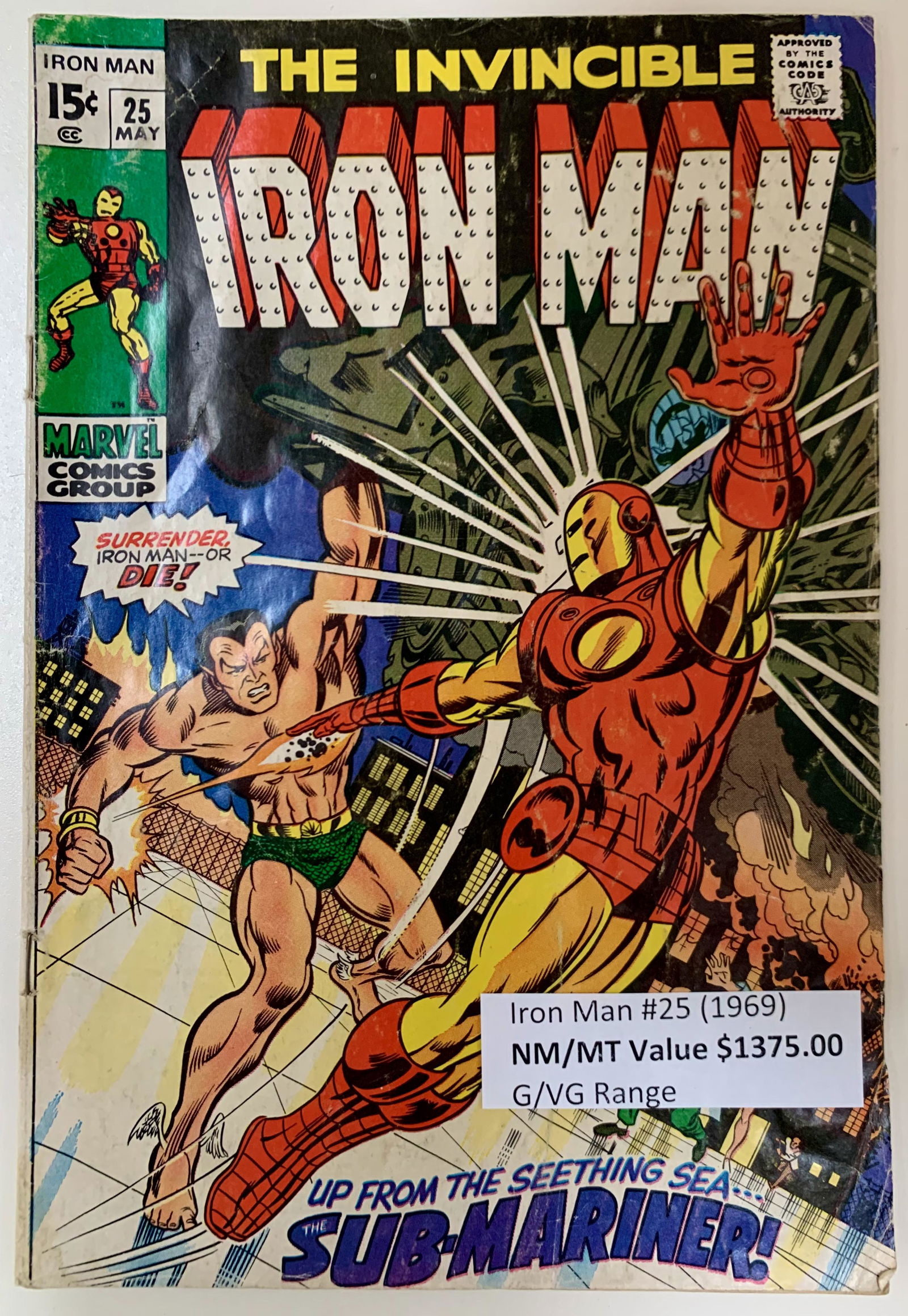 THE INVINCIBLE IRON MAN #25 (MARVEL COMICS) 1969 (1 of 1)