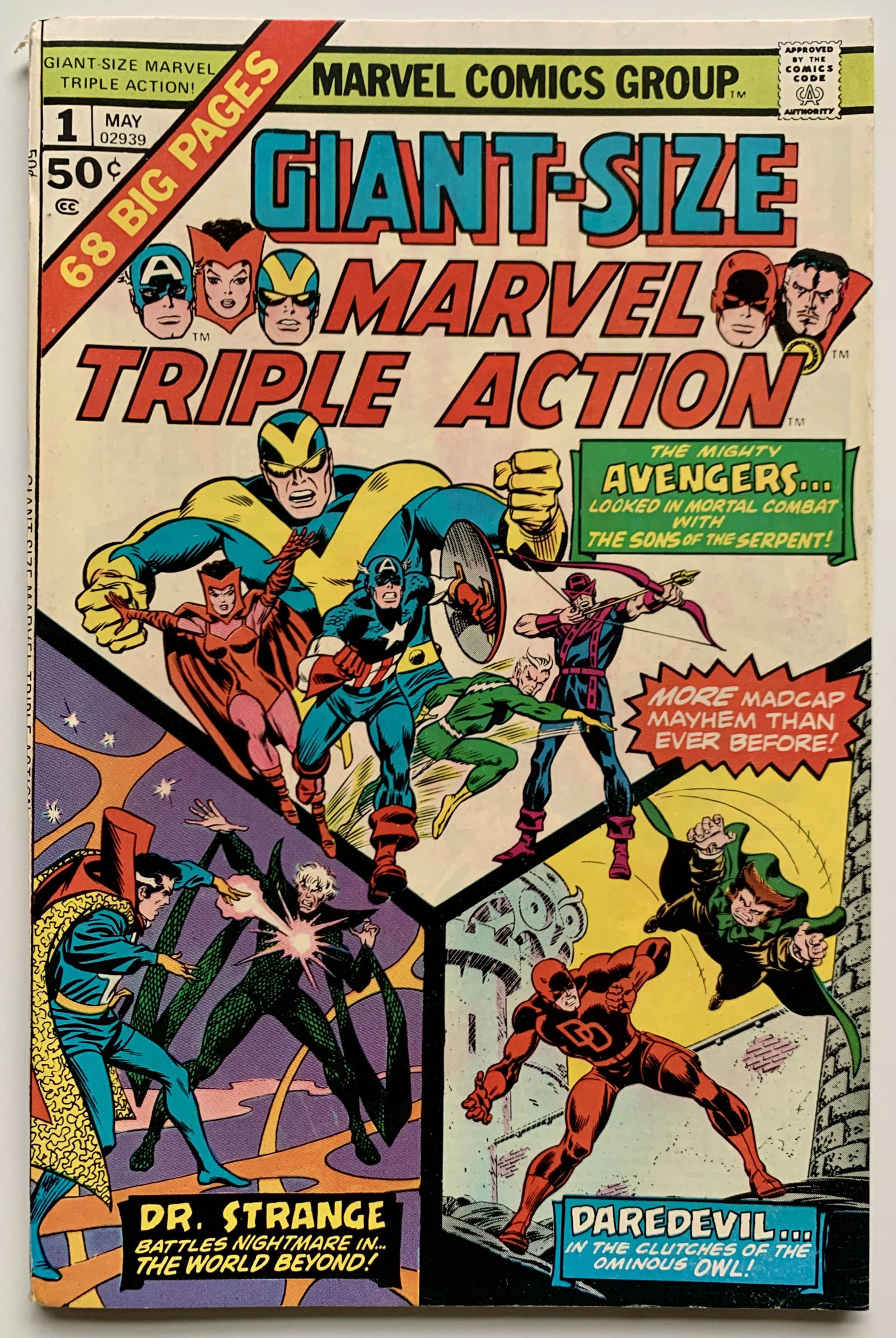 GIANT-SIZE MARVEL TRIPLE ACTION #1 (MARVEL COMICS) (1 of 1)