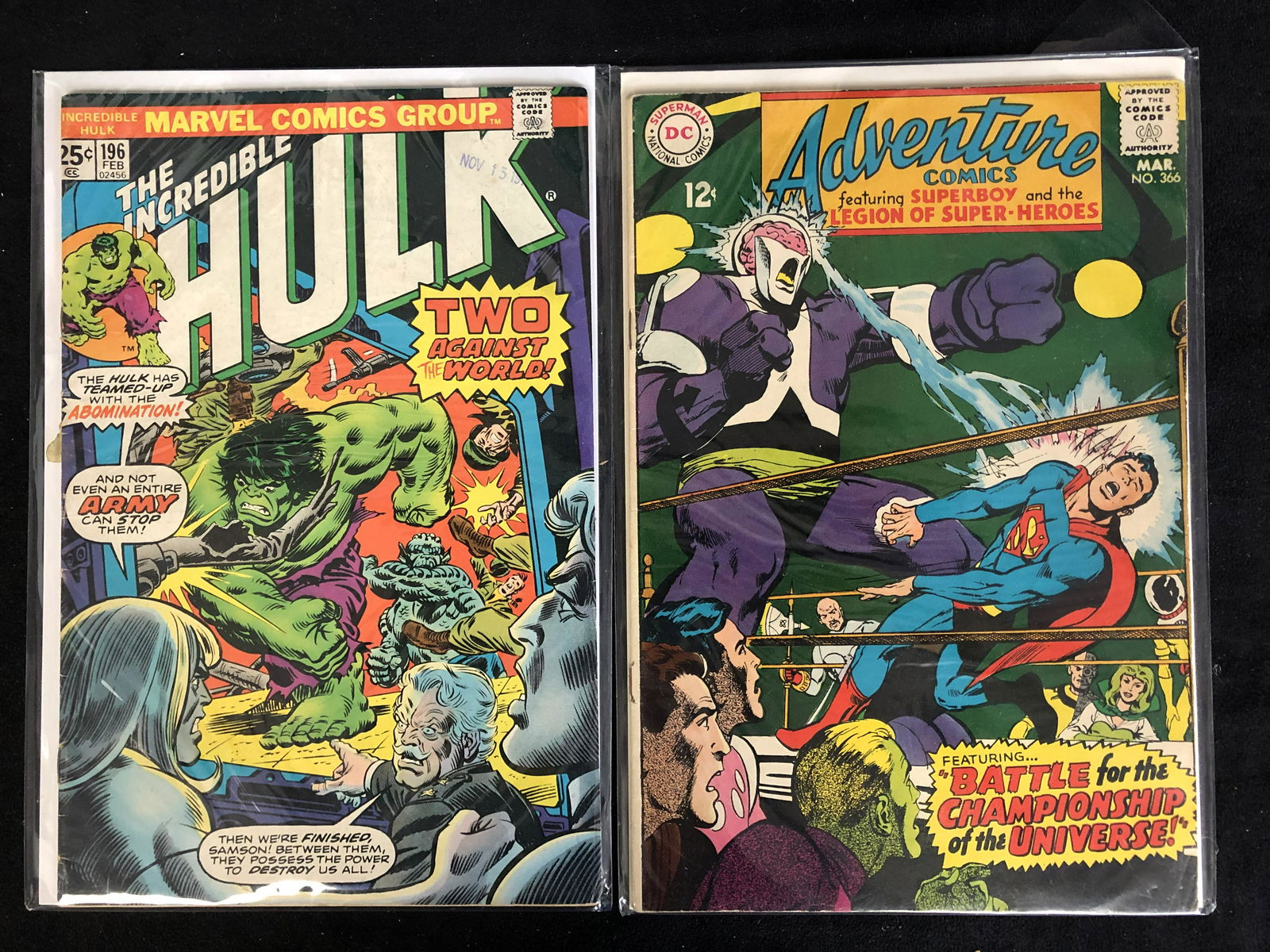 VINTAGE COMIC BOOK LOT (THE INCREDIBLE HULK #196, (1 of 1)