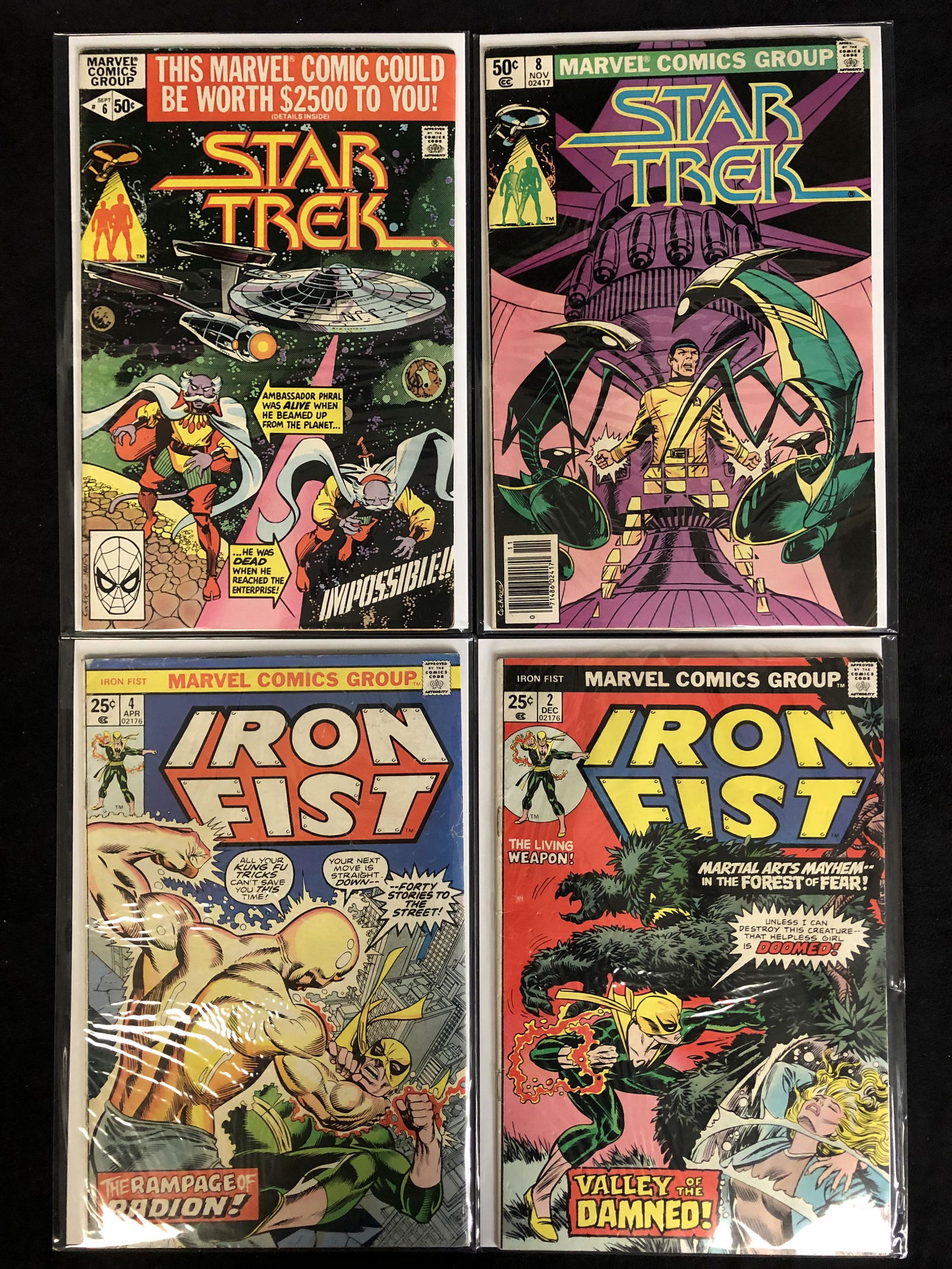 STAR TREK/ IRON FIST COMIC BOOK LOT (MARVEL COMICS) (1 of 1)