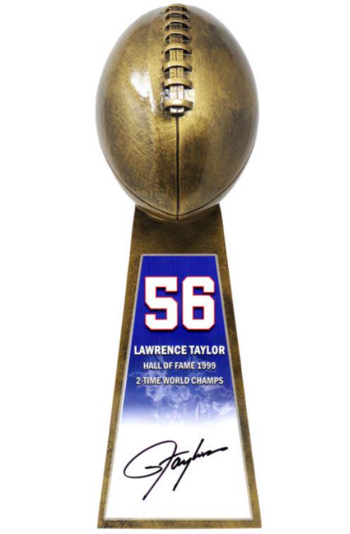 LAWRENCE TAYLOR SIGNED WORLD CHAMPION 15 INCH REPLICA (1 of 1)