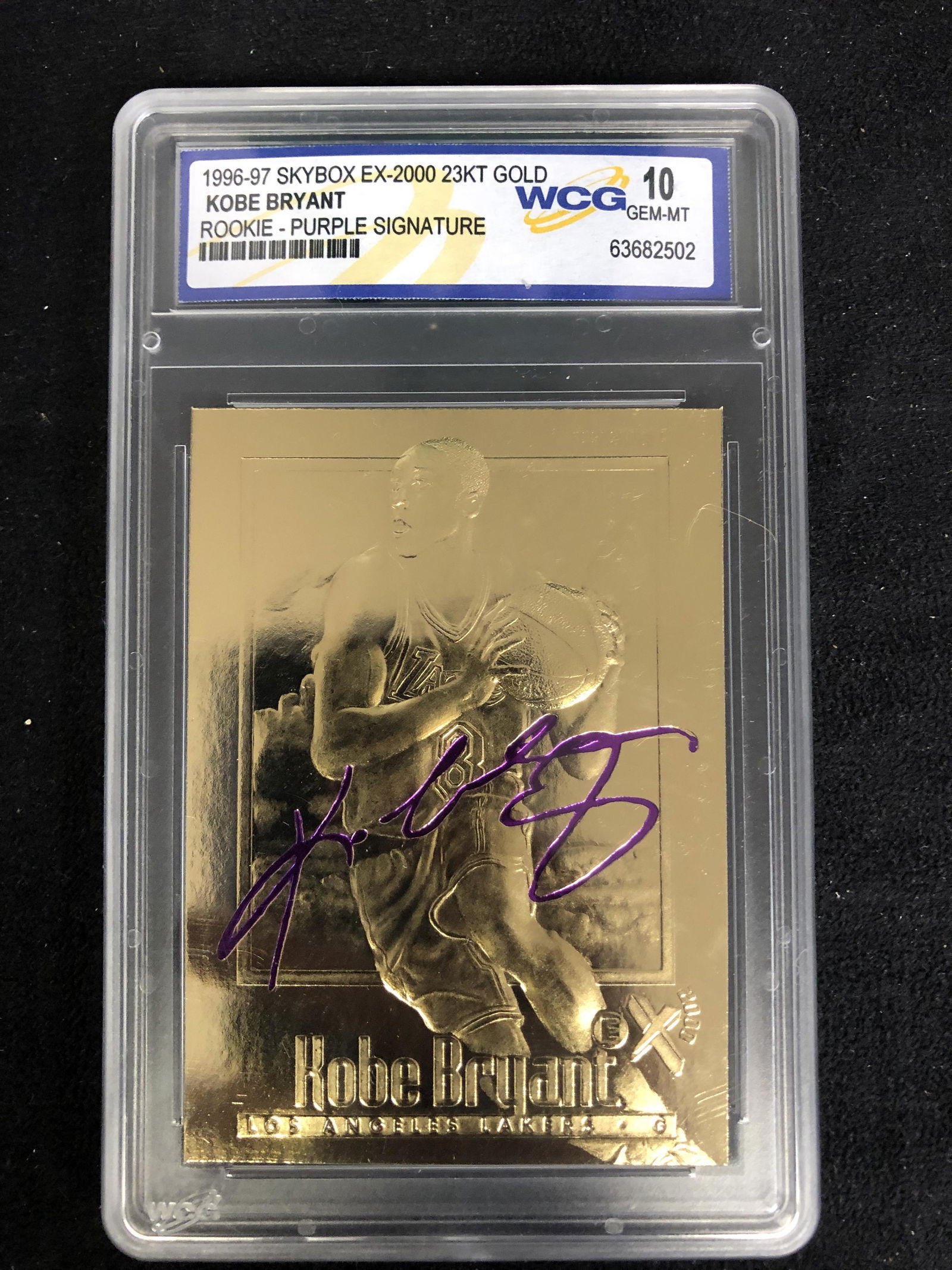 1996-97 SKYBOX EX-2000 23KT GOLD KOBE BRYANT ROOKIE (1 of 1)