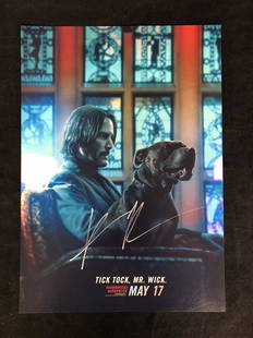 Keanu Reeves "John Wick" signed photo (R.A. COA): Keanu Reeves "John Wick" signed photo (Real Authentic COA)