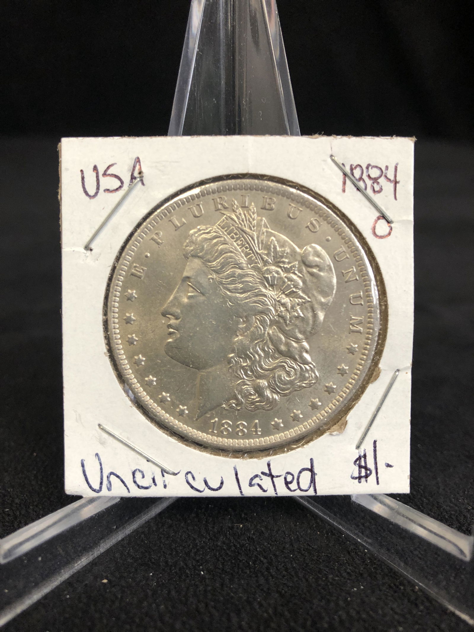 1884 USA MORGAN SILVER DOLLAR (UNCIRCULATED) (1 of 2)