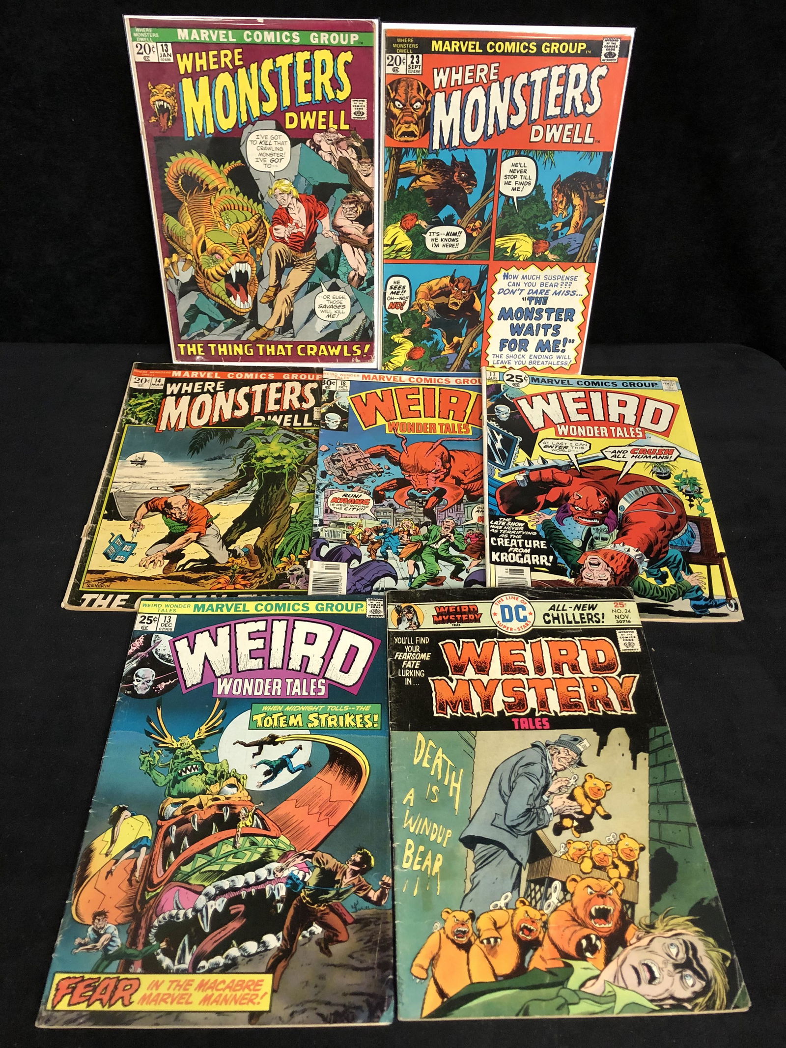 WHERE MONSTERS DWELL/ WEIRD WONDER TALES COMIC BOOK LOT (1 of 1)