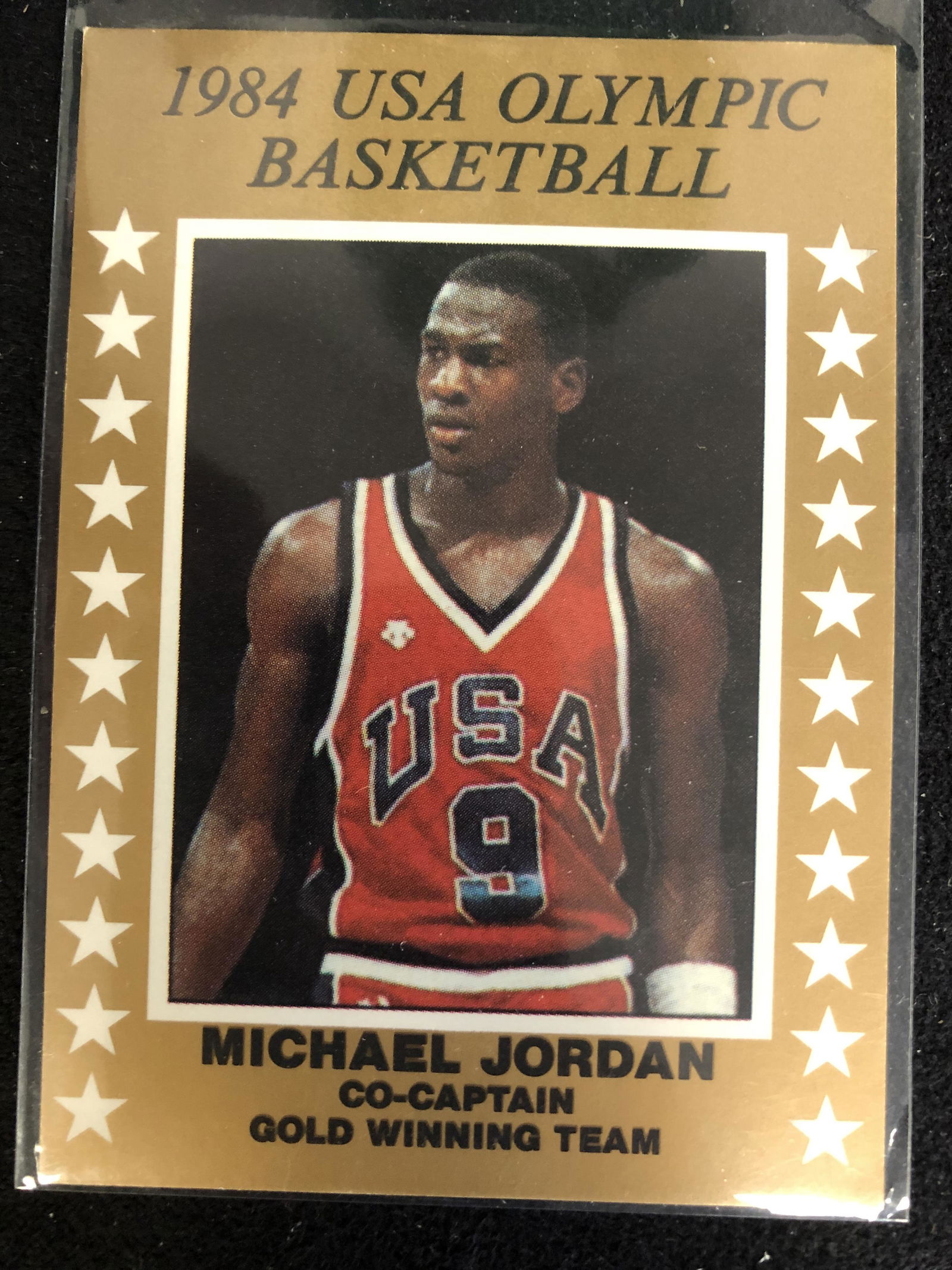 1984 MICHAEL JORDAN USA Olympic Basketball GOLD Card (1 of 2)