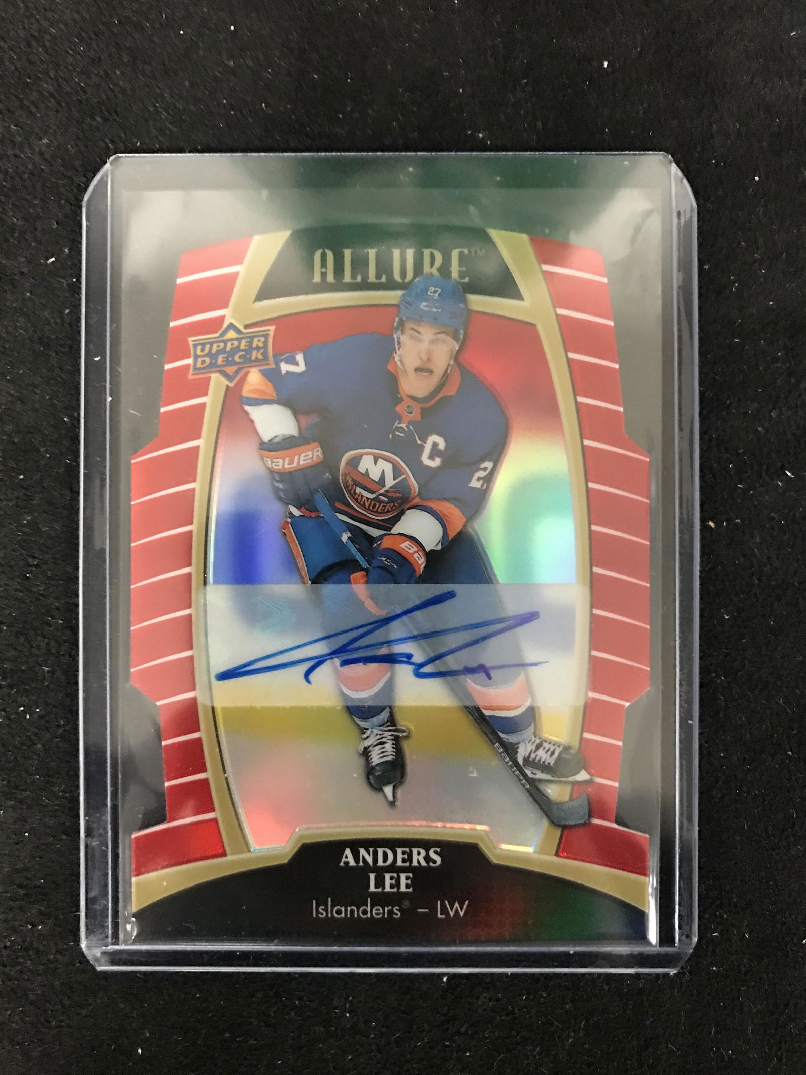 2019-20 Upper Deck Allure Red Rainbow Auto #29 Anders (1 of 1)