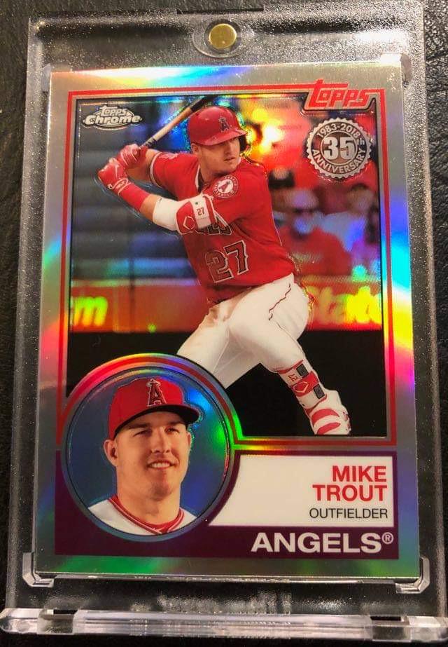 2018 Chrome 1983 Topps Refractor Mike Trout #83T-12 (1 of 2)
