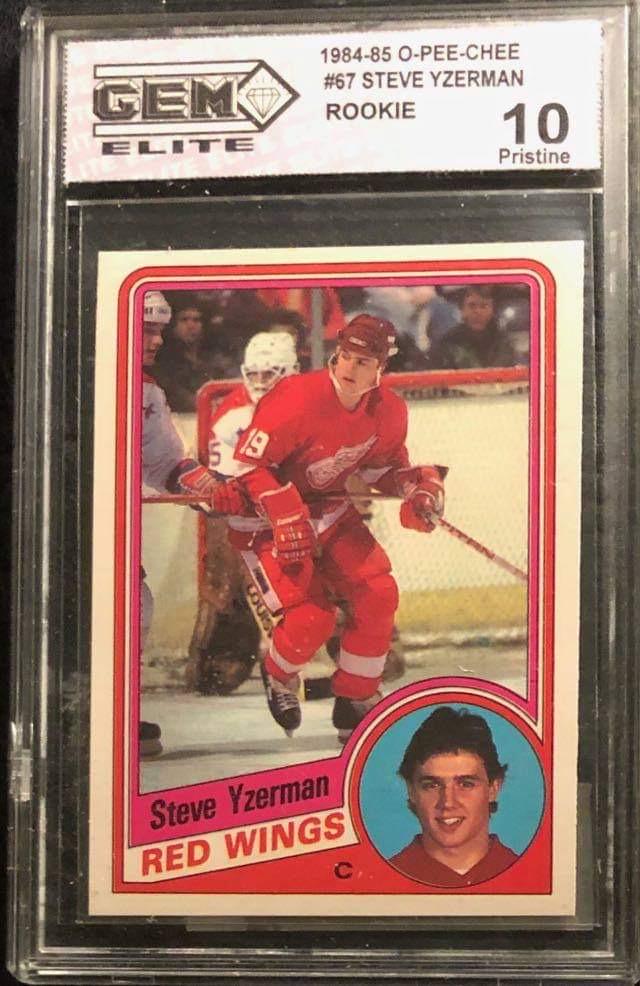 1984-85 O-Pee-Chee #67 Steve Yzerman Rookie Card (10 Pr (1 of 2)