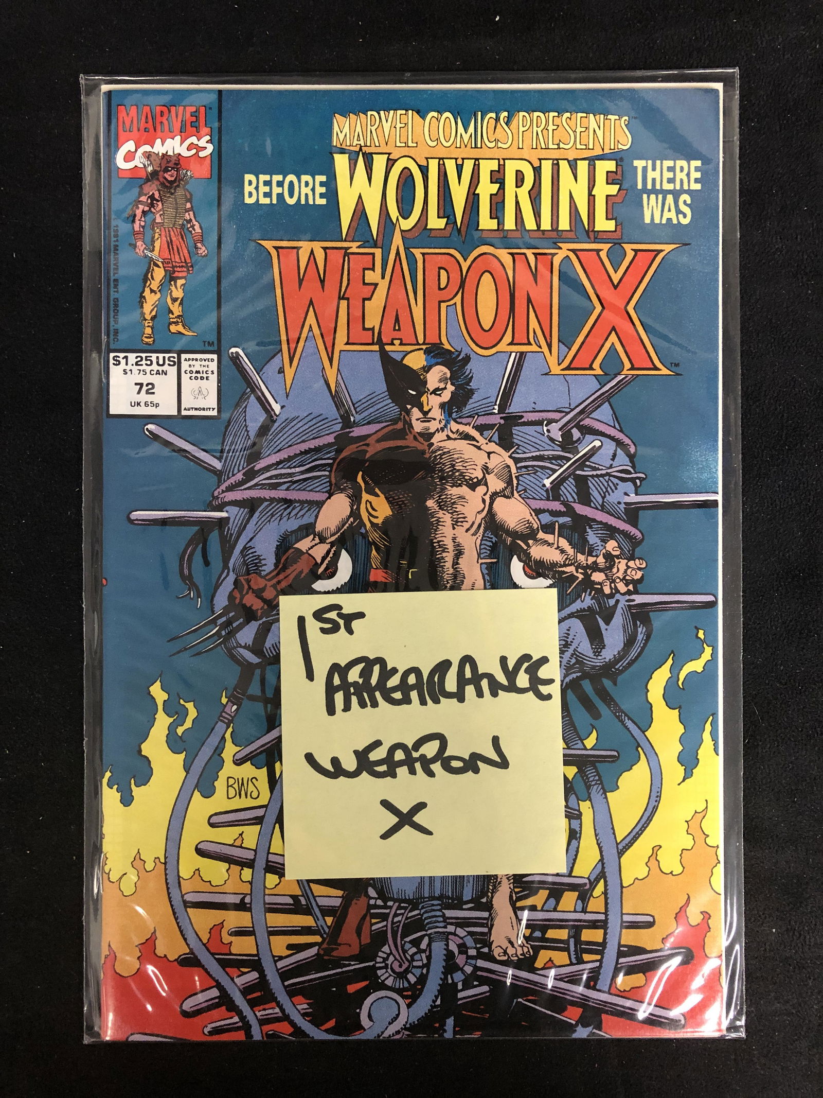MARVEL COMICS PRESENTS #72 (1st Appearance Weapon X) (1 of 1)