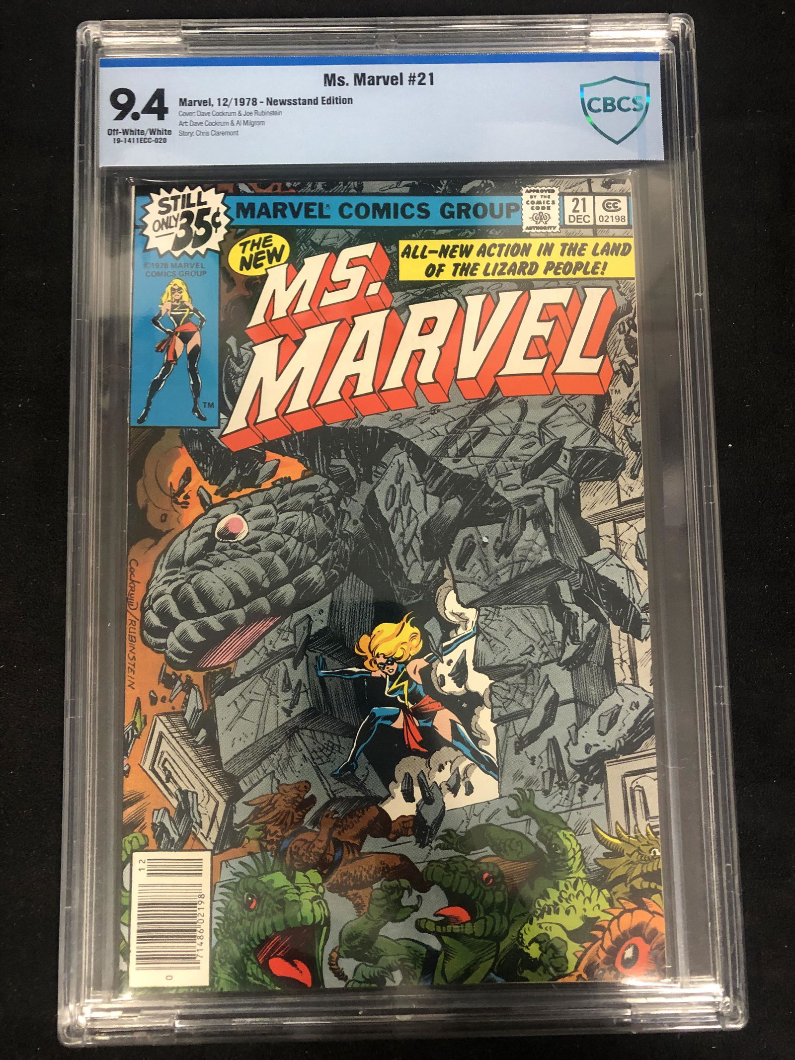 MS. MARVEL #21 CBCS 9.4 (MARVEL COMICS) 1978 (1 of 1)