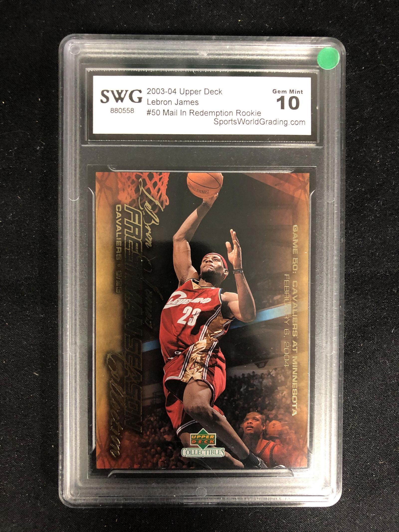 2003-04 UPPER DECK #50 LEBRON JAMES MAIL IN REDEMPTION (1 of 2)