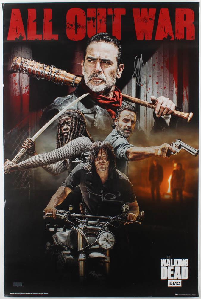 J.D.M & N. REEDUS SIGNED THE WALKING DEAD "ALL OUT WAR" (1 of 3)