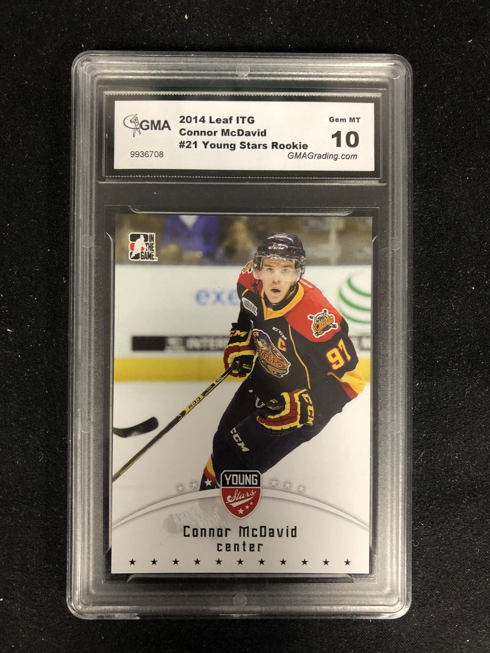2014 LEAF ITG CONNOR McDAVID #21 YOUG STARS ROOKIE (GEM (1 of 2)