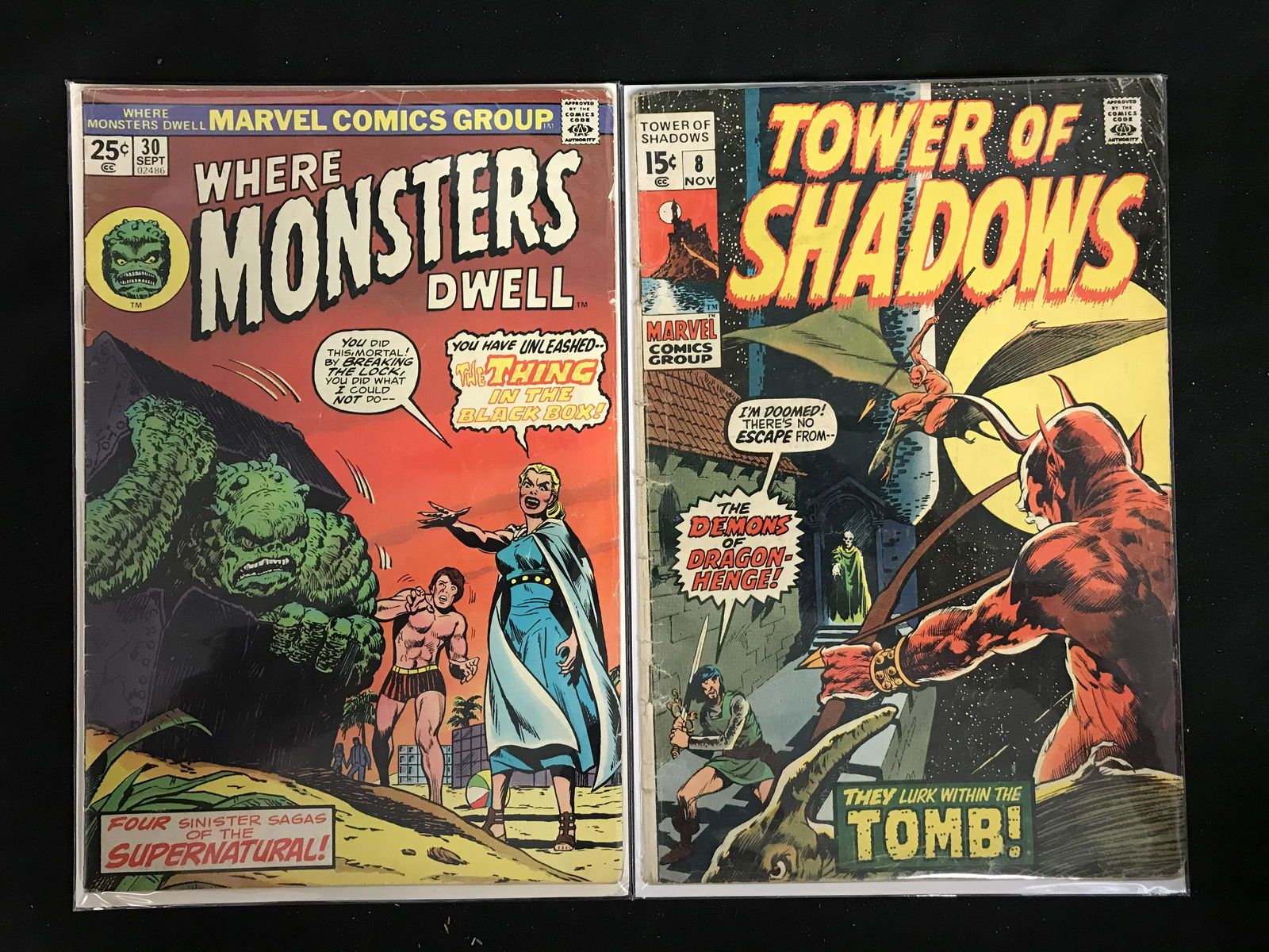 VINTAGE MARVEL COMICS BOOK LOT (WHERE MONSTERS DWELL (1 of 1)