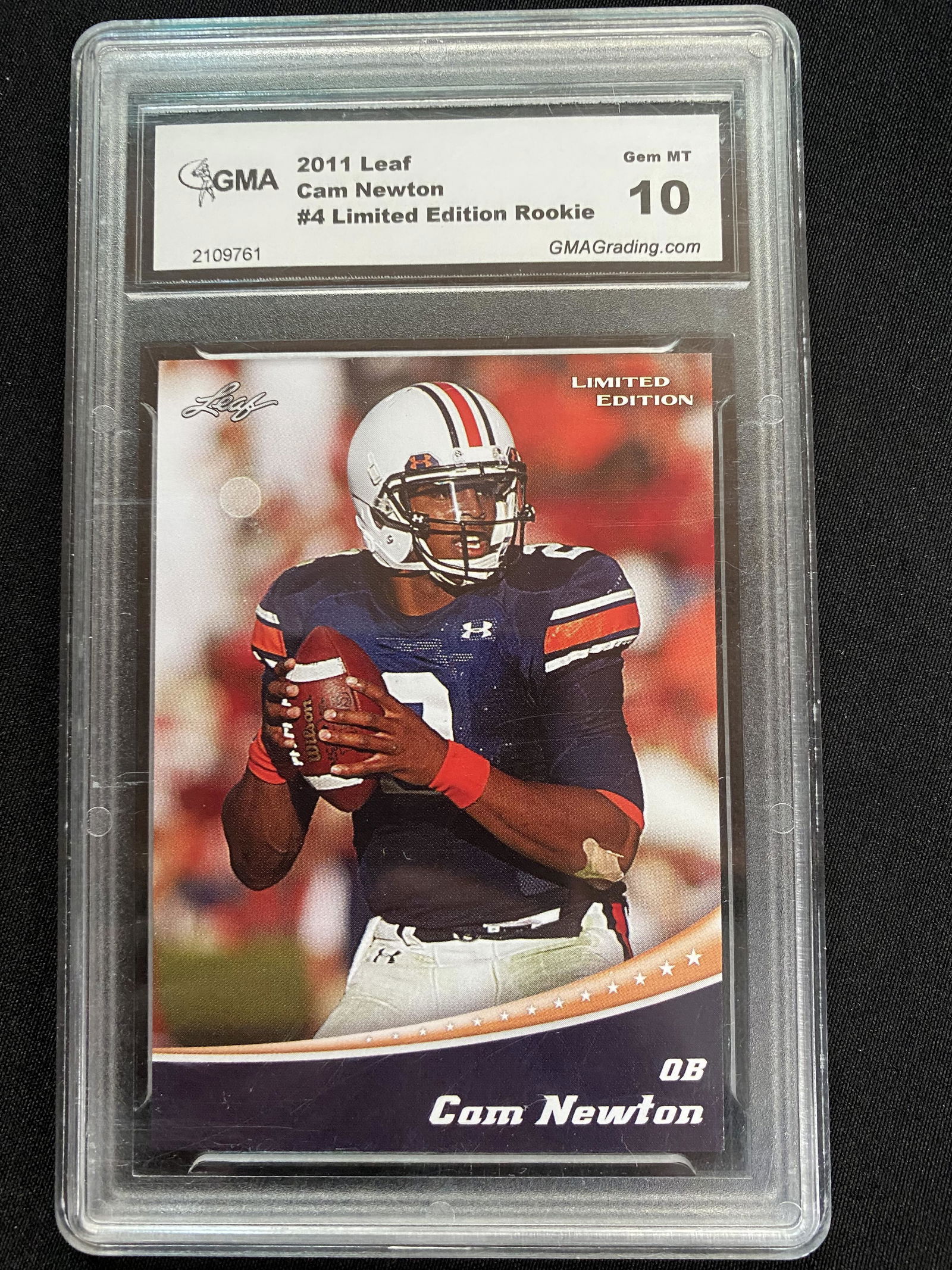 2011 LEAF CAM NEWTON #4 LIMITED EDITION ROOKIE (GEM MIN (1 of 2)
