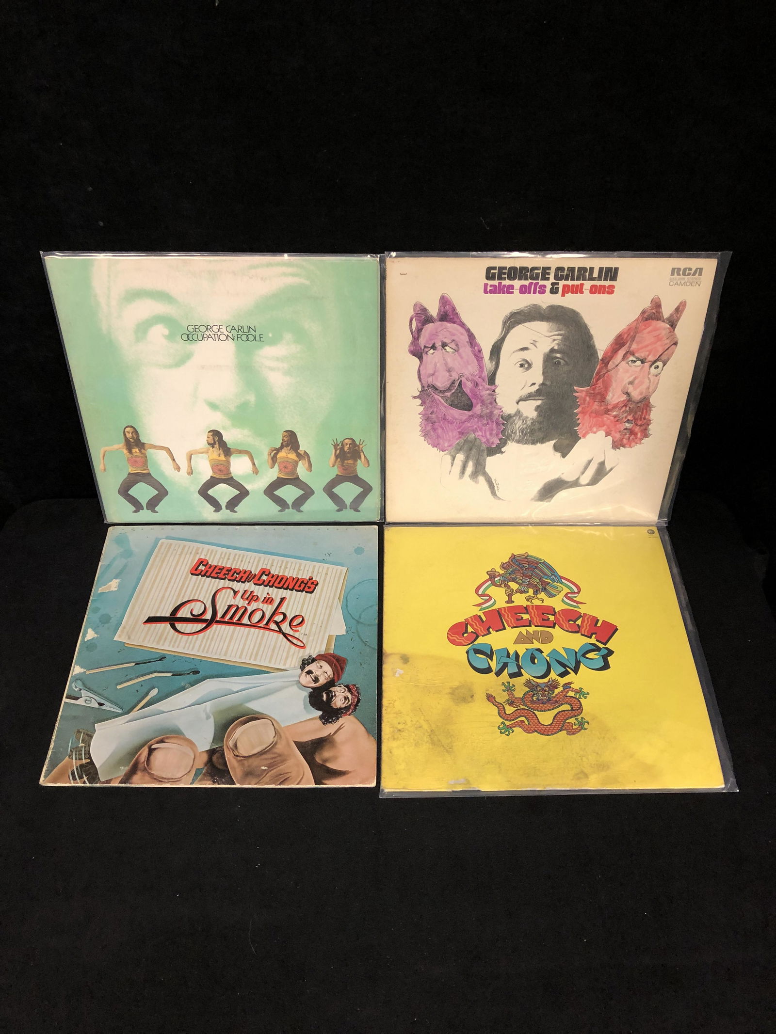 GEORGE CARLIN/CHEECH & CHONG VINYL RECORD LOT (1 of 1)
