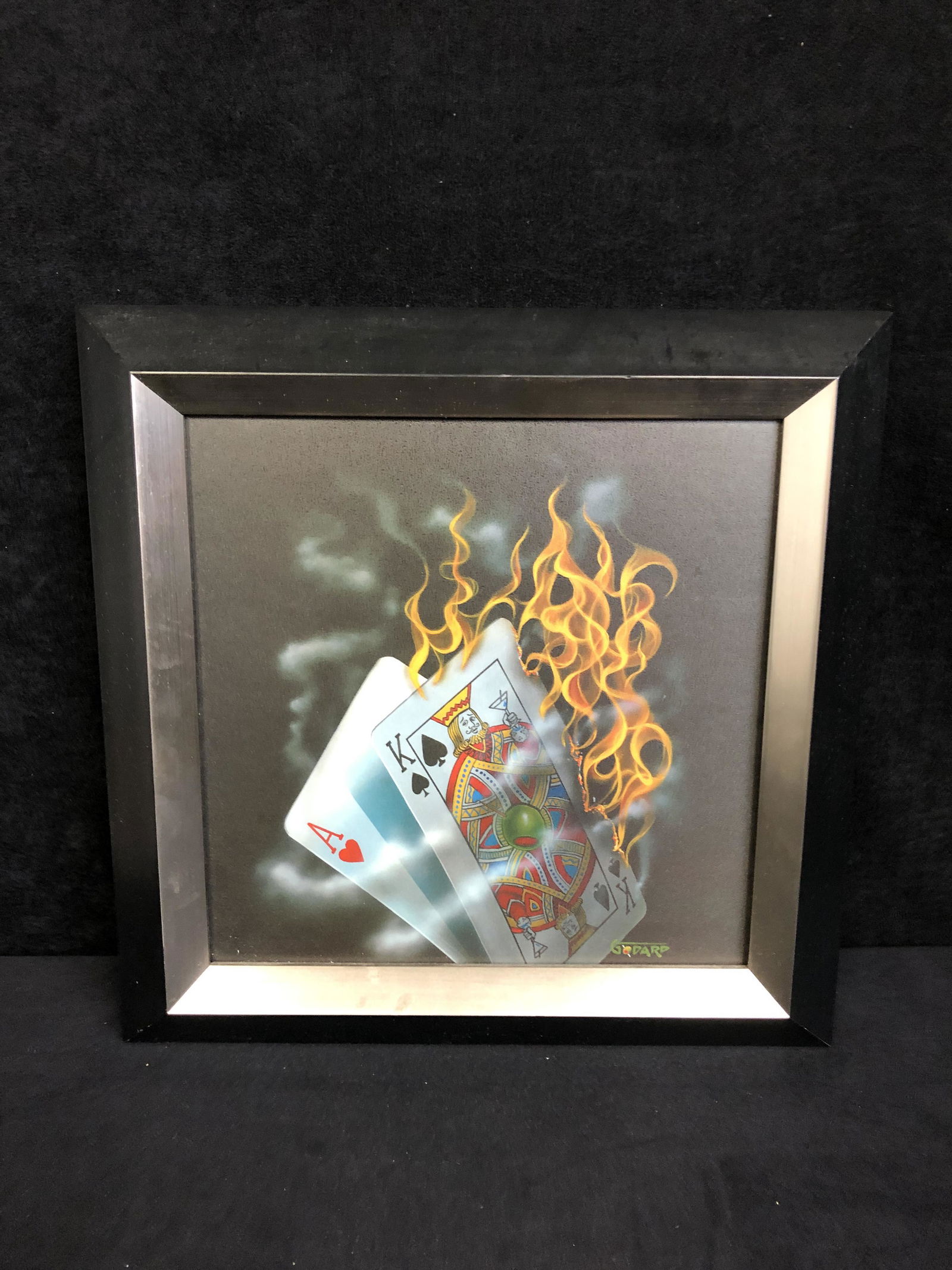 MICHAEL GODARD "BURNING BLACK JACK" CANVAS REPRINT (1 of 2)