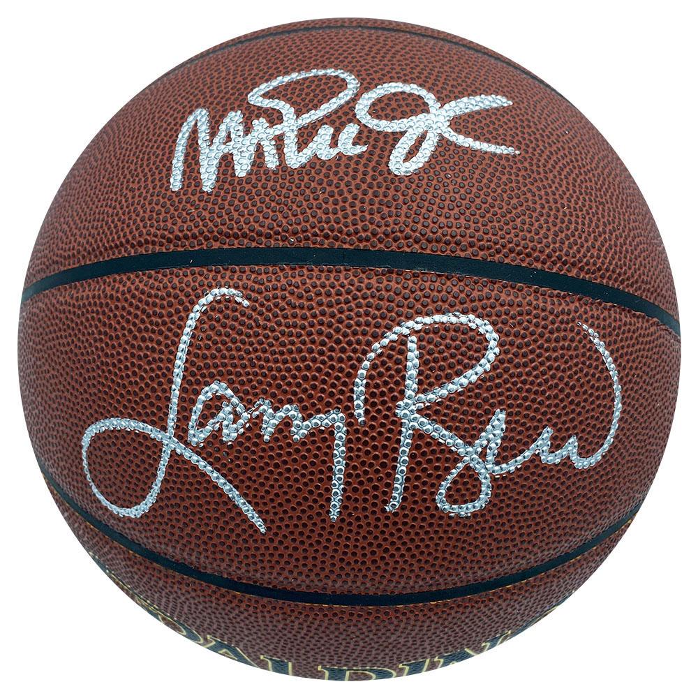 MAGIC JOHNSON & LARRY BIRD SIGNED NBA GAME BALL SERIES: MAGIC JOHNSON & LARRY BIRD SIGNED NBA GAME BALL SERIES BASKETBALL(BECKETT COA)