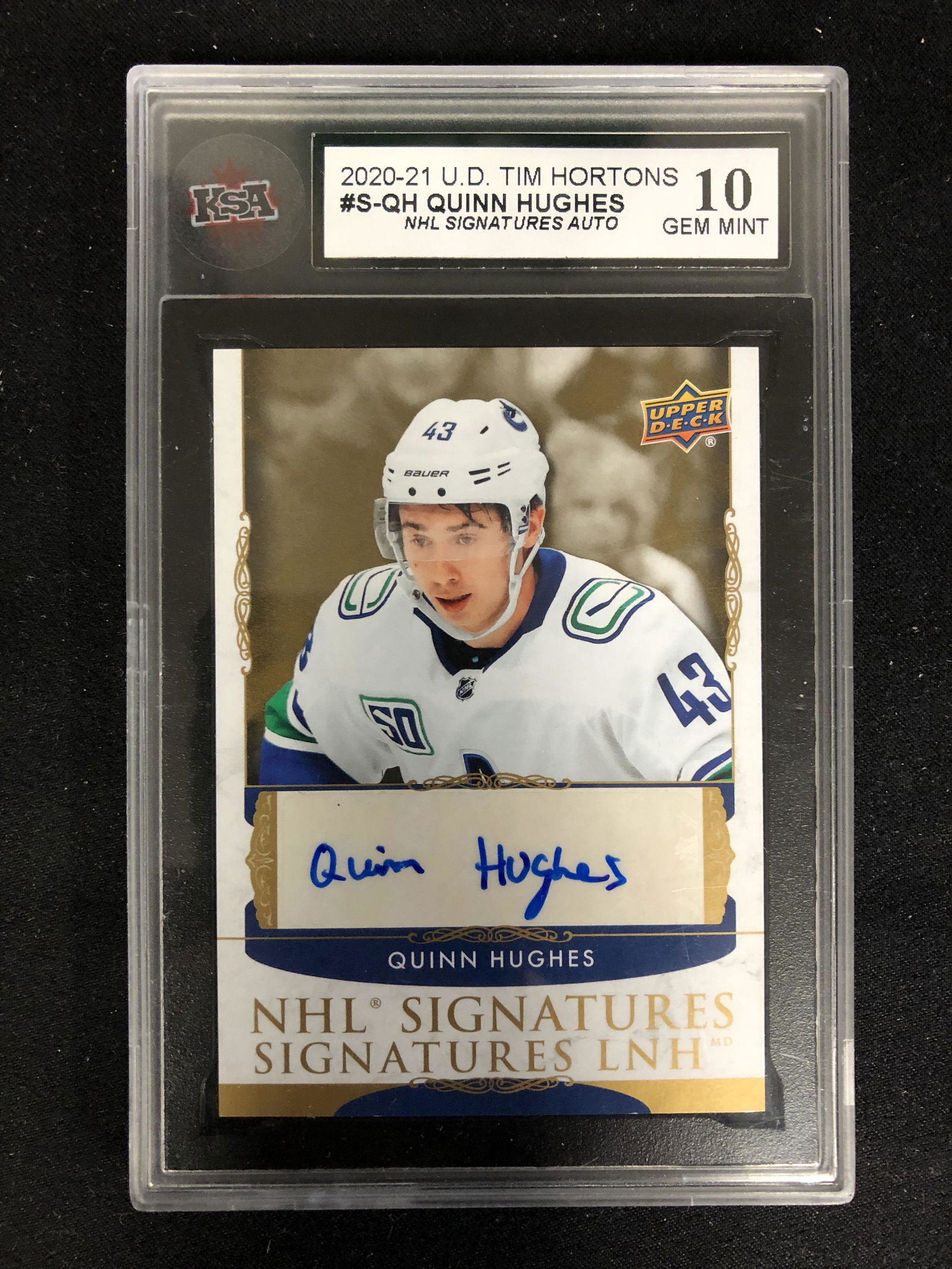 2020-21 UPPER DECK TIM HORTONS QUINN HUGHES NHL (1 of 2)