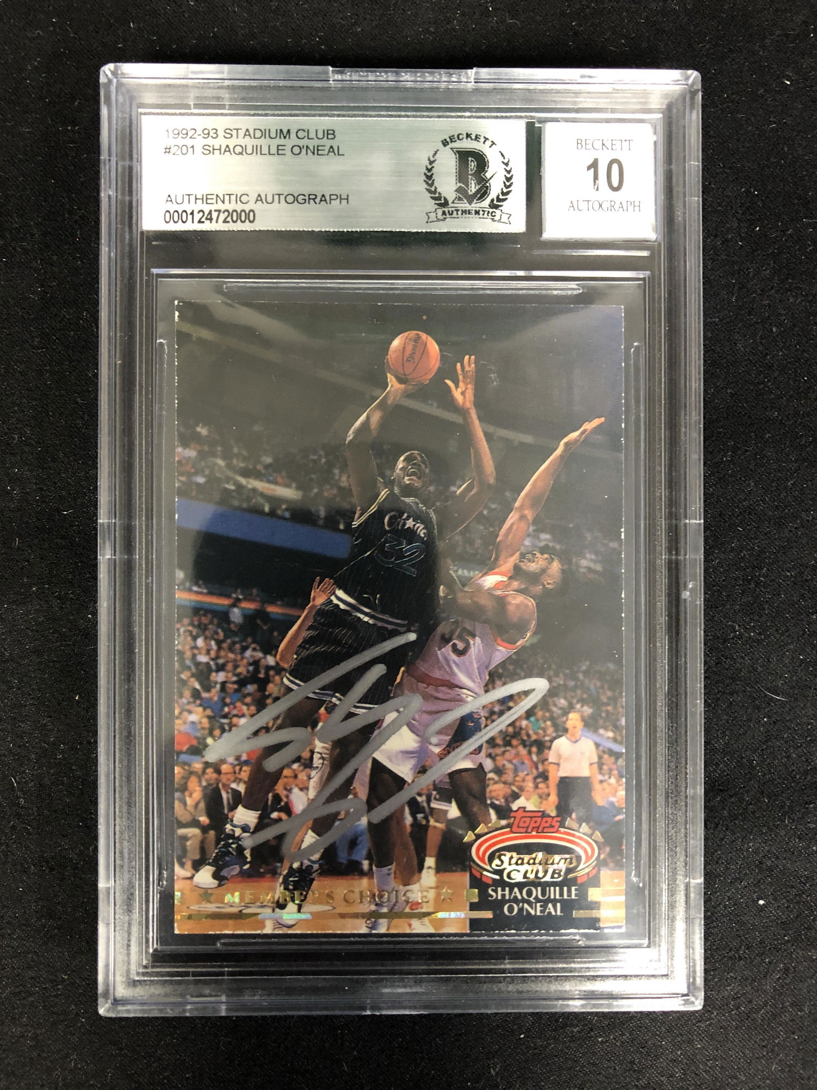 1992-93 STADIUM CLUB #201 SHAQUILLE O'NEAL AUTHENTIC (1 of 2)