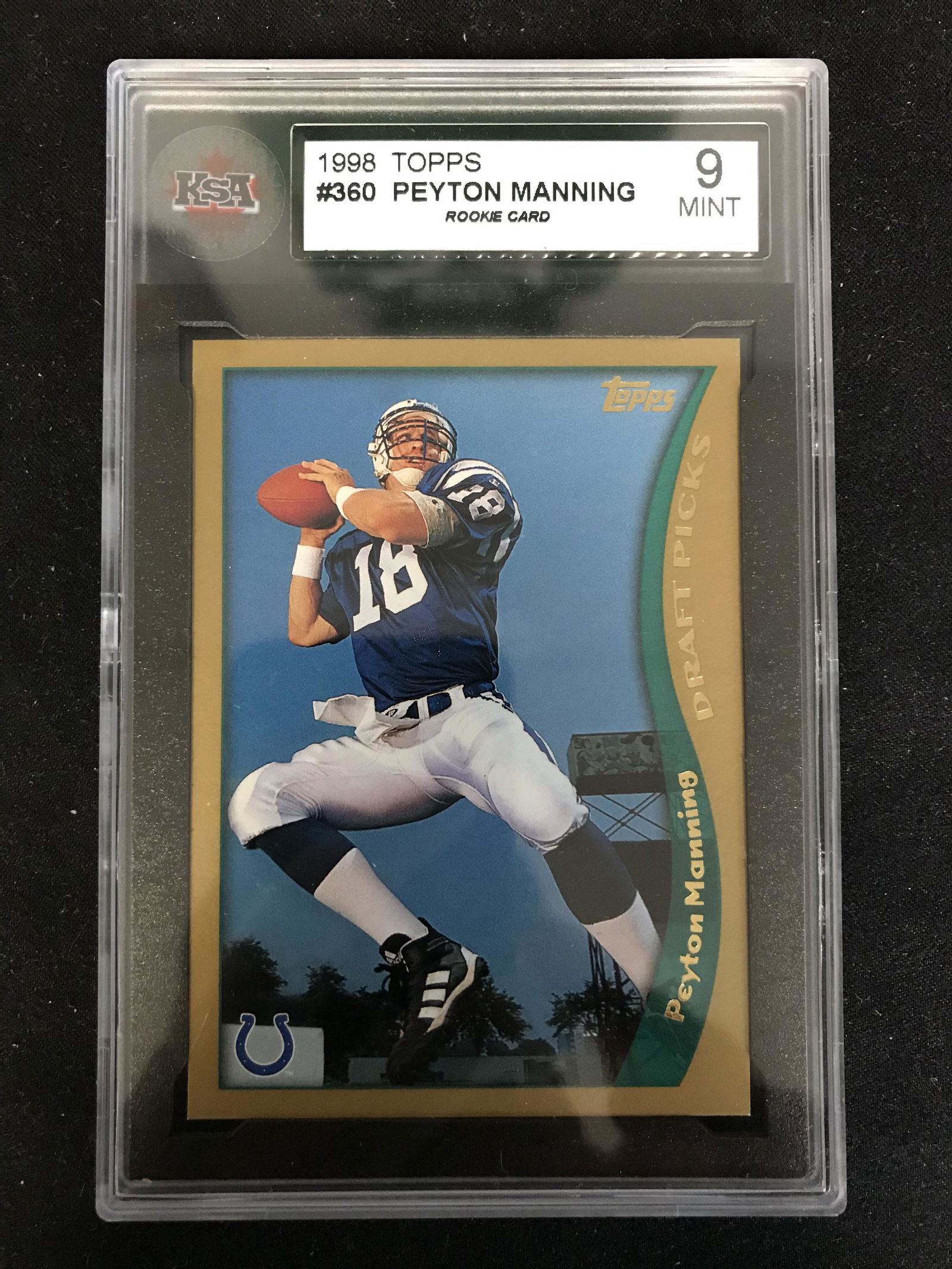 1998 TOPPS #360 PEYTON MANNING RC (KSA 9) (1 of 2)