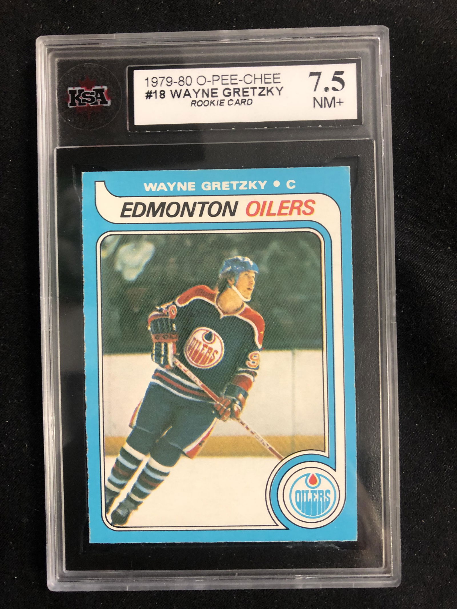 1979-80 O-PEE-CHEE #18 WAYNE GRETZKY RC (KSA 7.5) (1 of 2)