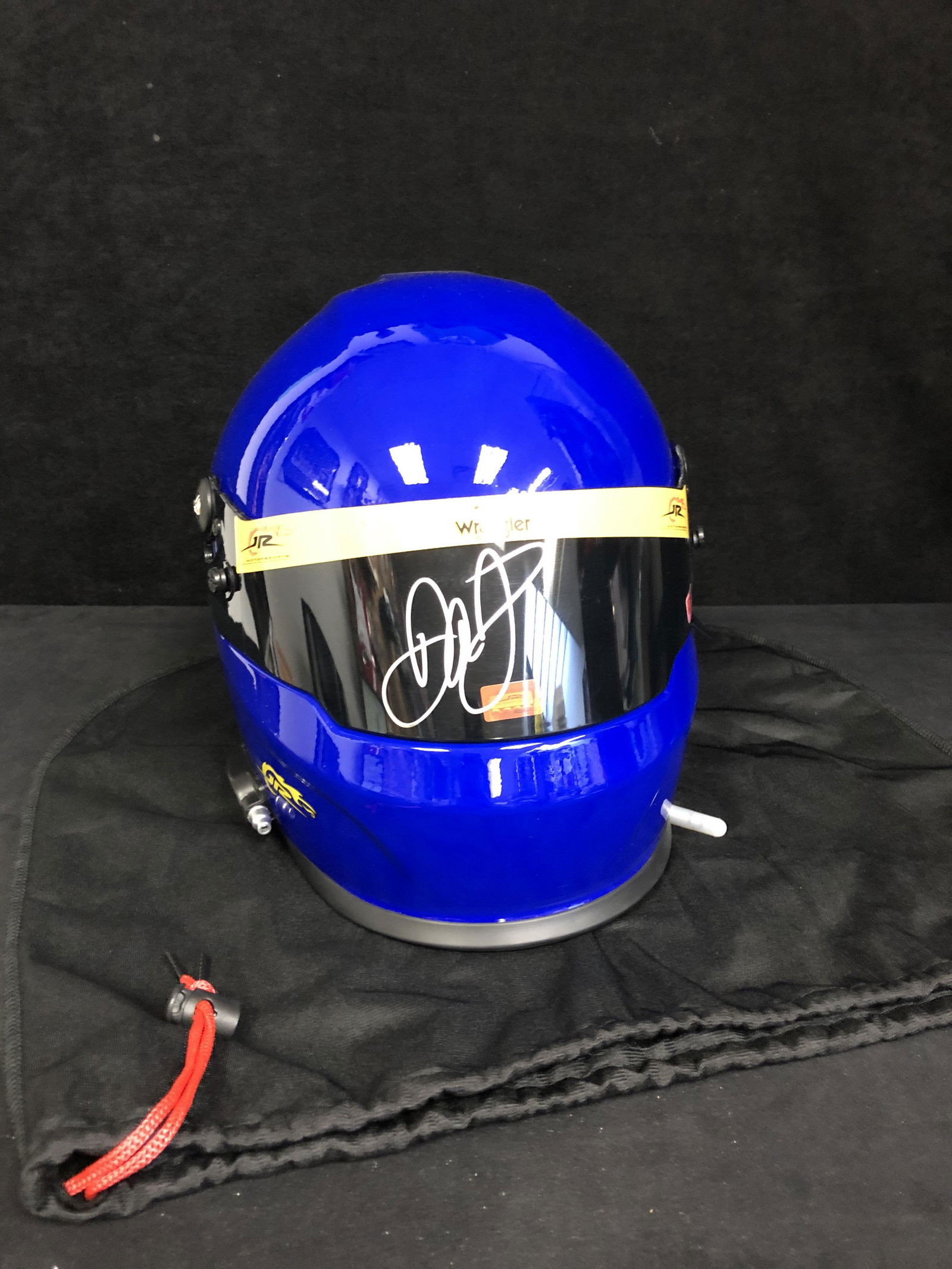 Dale Earnhardt Jr. Signed NASCAR Wrangler #3 Full-Size: Dale Earnhardt Jr. Signed NASCAR Wrangler #3 Full-Size Helmet w/ COA