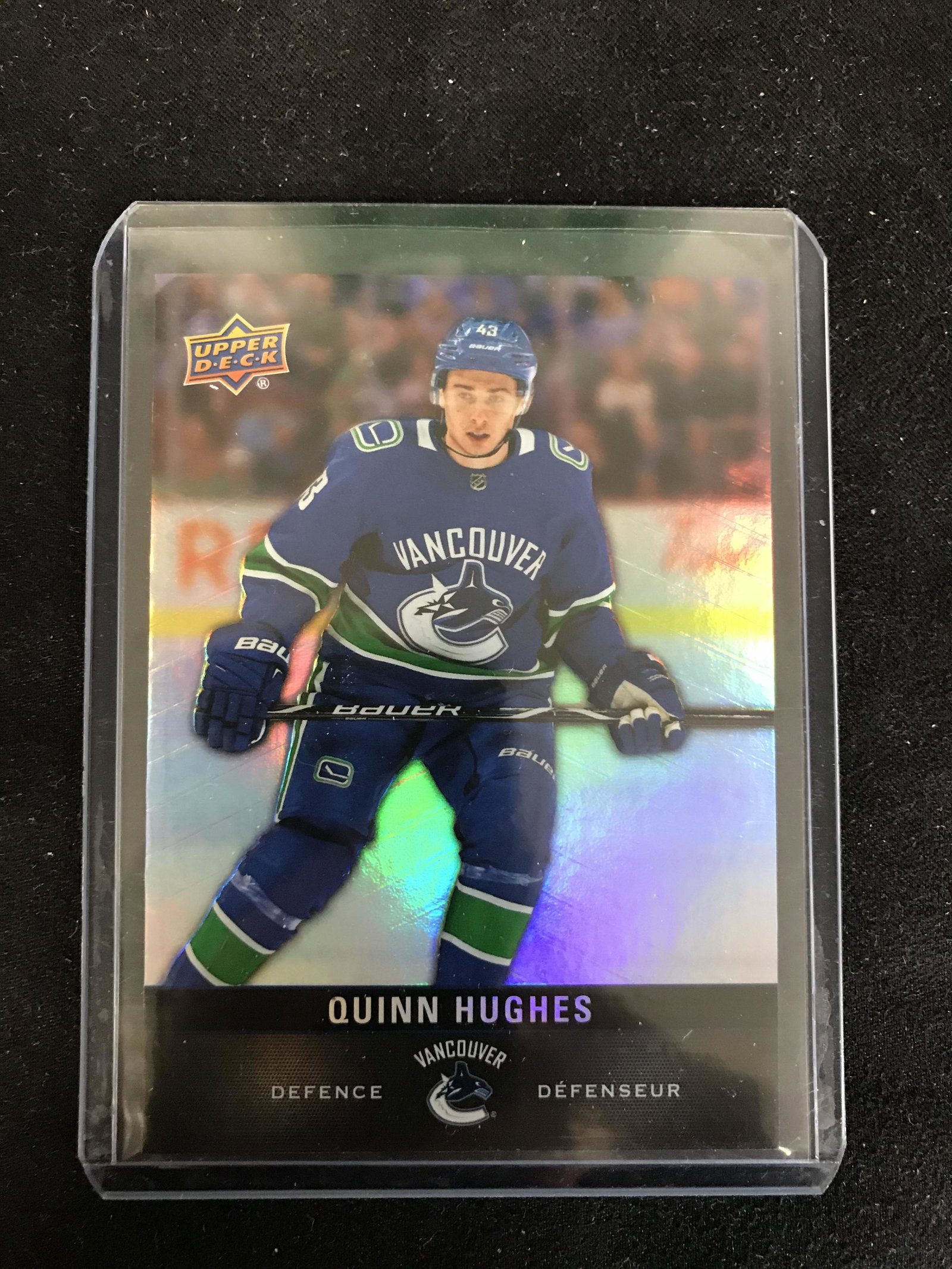2019-20 Upper Deck Tim Hortons #83 Quinn Hughes RC: 2019-20 Upper Deck Tim Hortons #83 Quinn Hughes RC