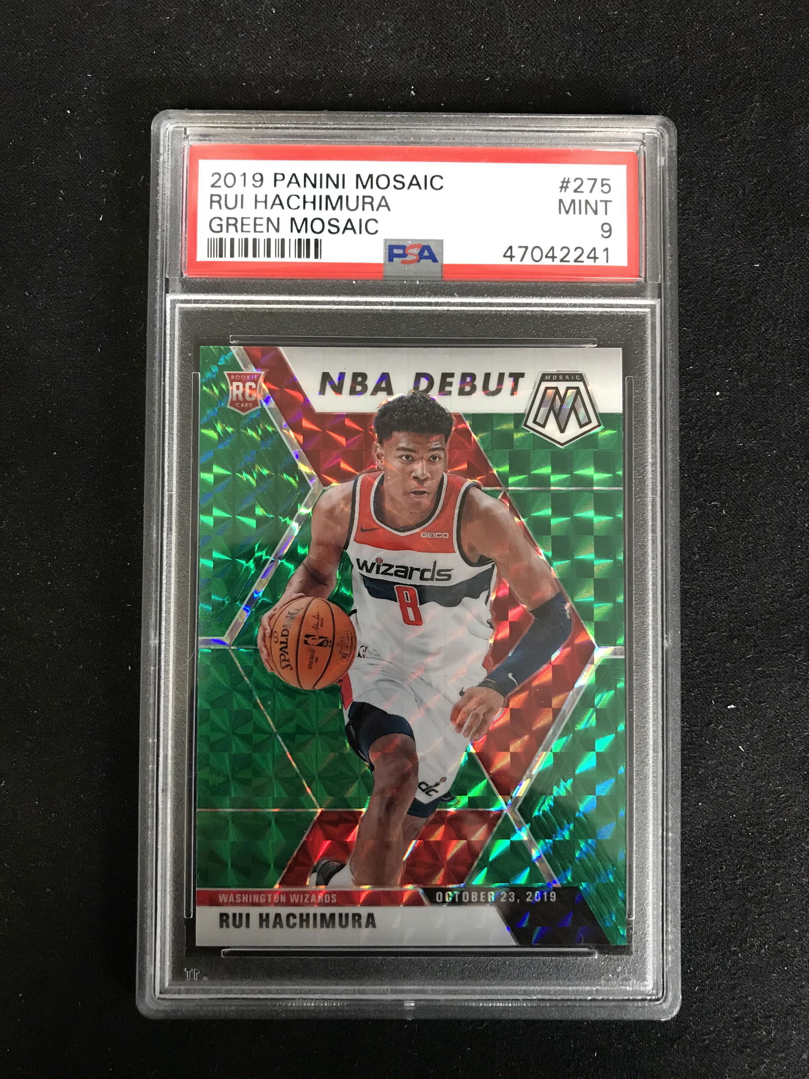 2019 PANINI MOSAIC #275 RUI HACHIMURA GREEN MOSAIC (1 of 2)