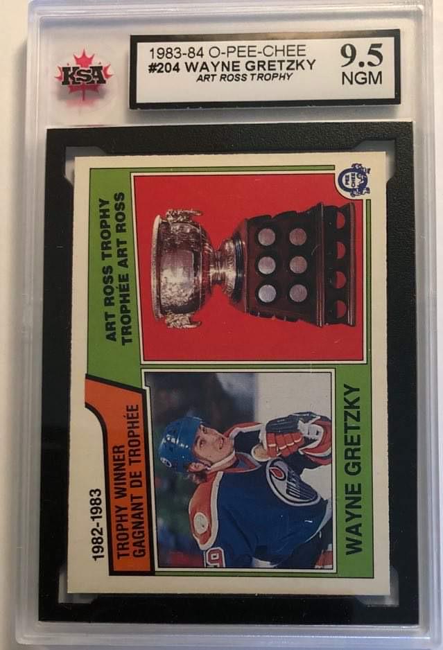 1983-84 O-PEE-CHEE #204 WAYNE GRETZKY ART ROSS TROPHY (1 of 2)