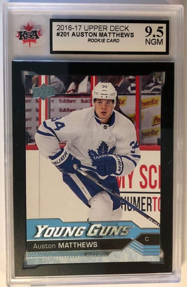 2016-17 UPPER DECK #201 AUSTON MATTHEWS YOUNG GUNS RC (1 of 2)