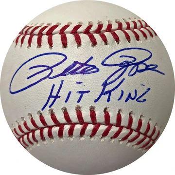 PETE ROSE SIGNED OML RAWLINGS BASEBALL W/"HIT KING" (1 of 1)