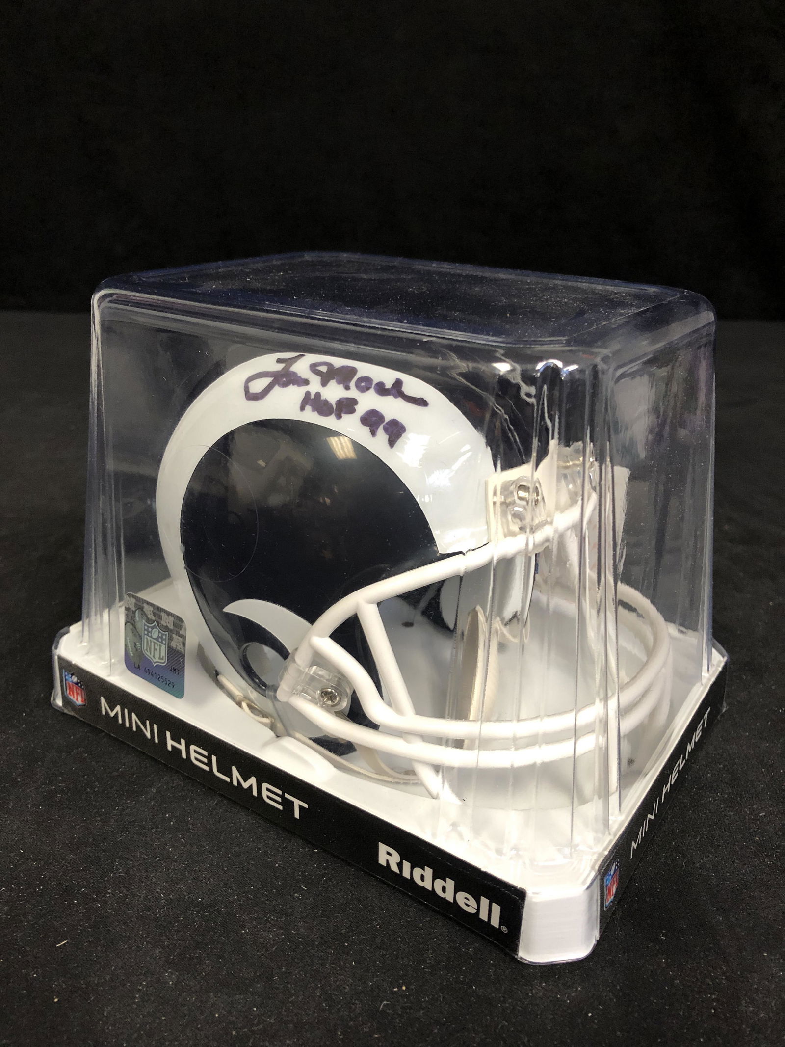 TOM MACK AUTOGRAPHED MINI-HELMET W/HOF 99 INSCRIPTION (1 of 4)