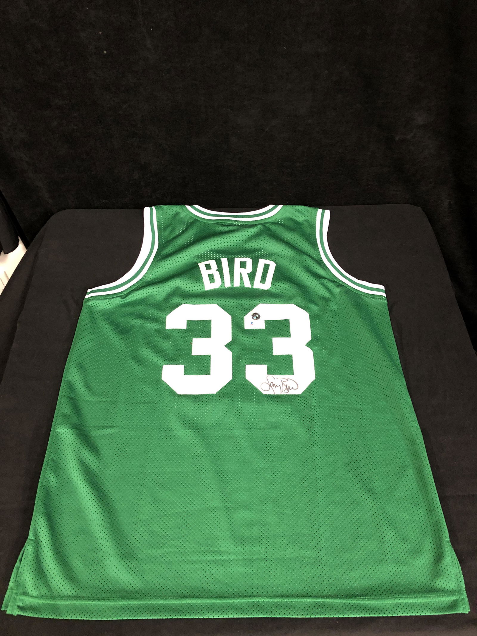 LARRY BIRD SIGNED BOSTON CELTICS PRO STYLE JERSEY (1 of 3)